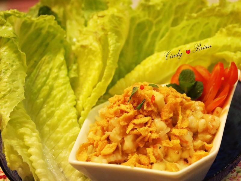 生菜虾松