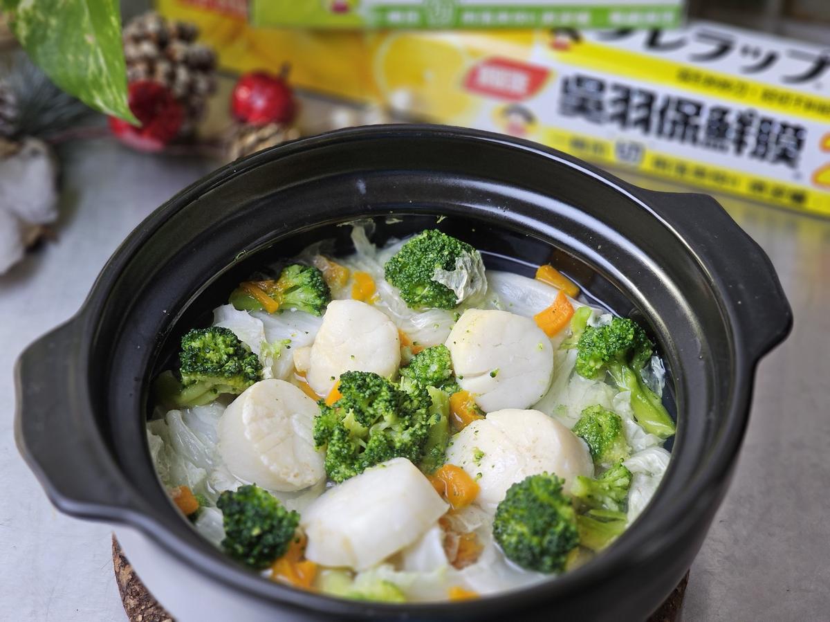 元寶迎新春/清蒸干貝花椰大白菜