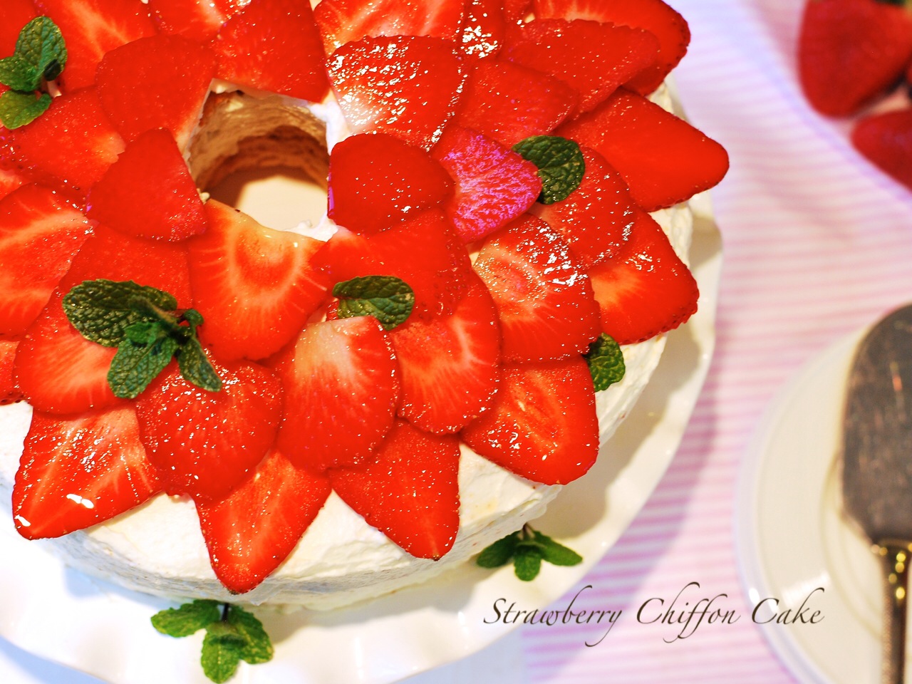 情人節♥草莓戚風蛋糕