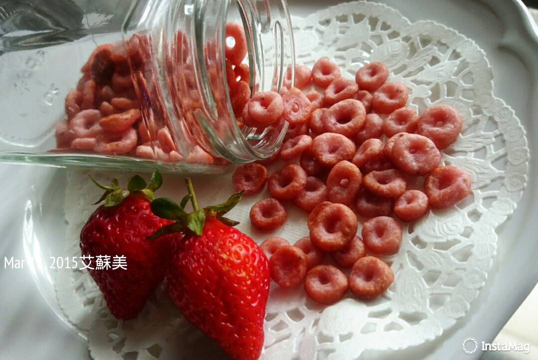 草莓煉乳圈圈餅（寶寶手指食物）