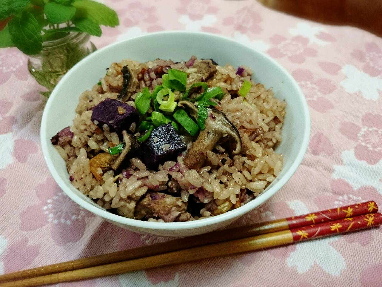 紫薯豬肉炊飯