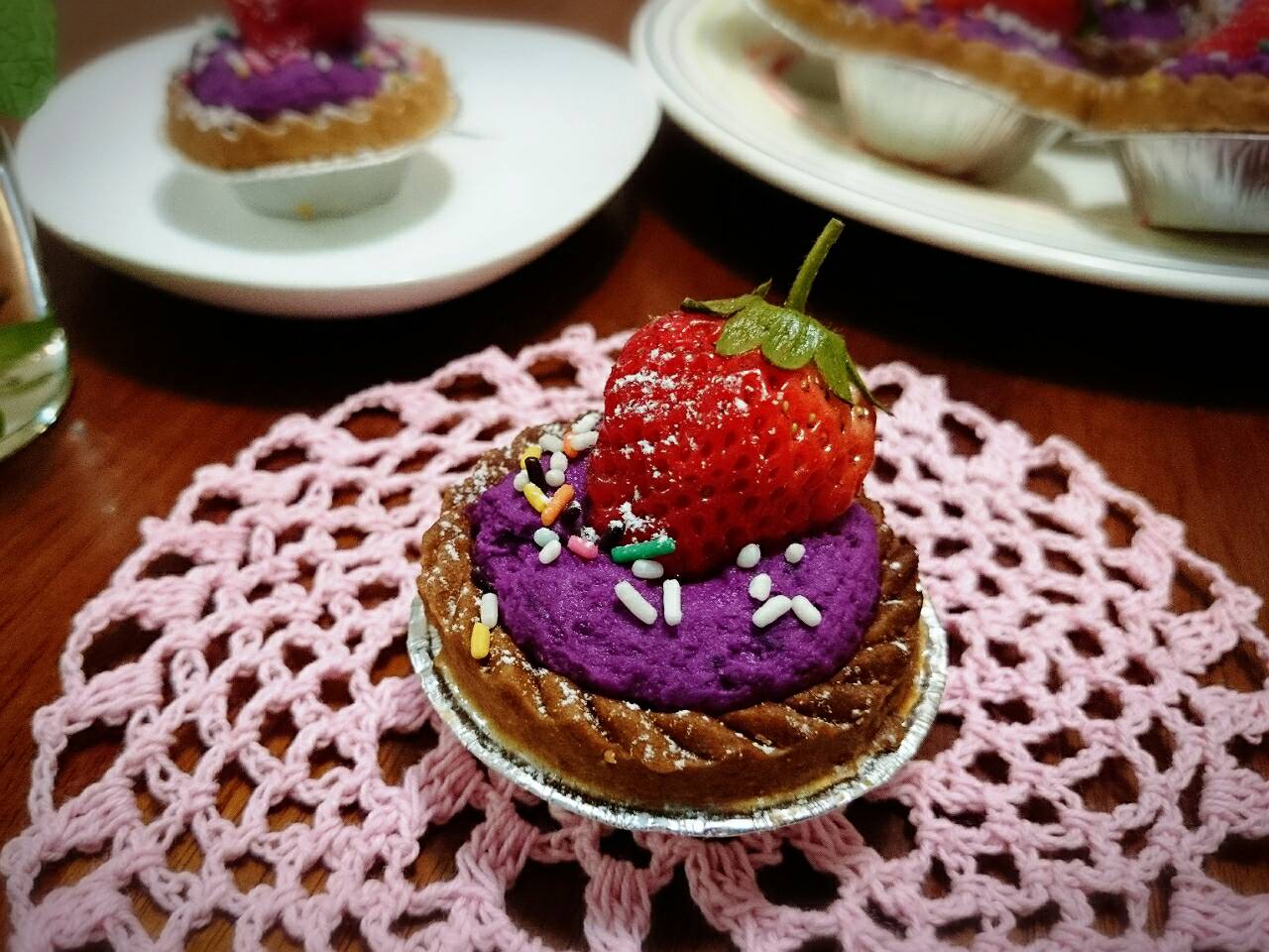 草莓紫薯乳酪塔