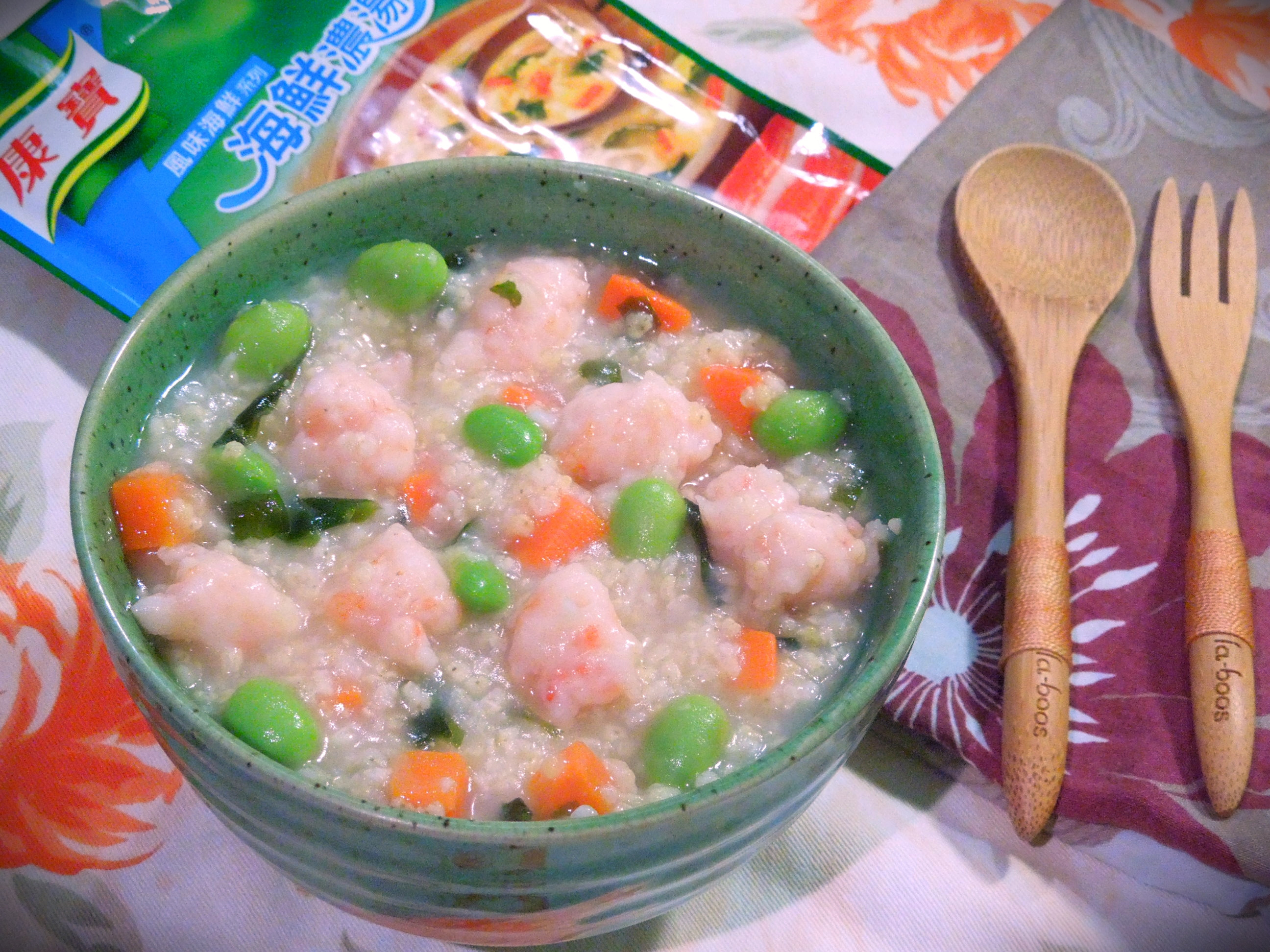 蝦球小米粥