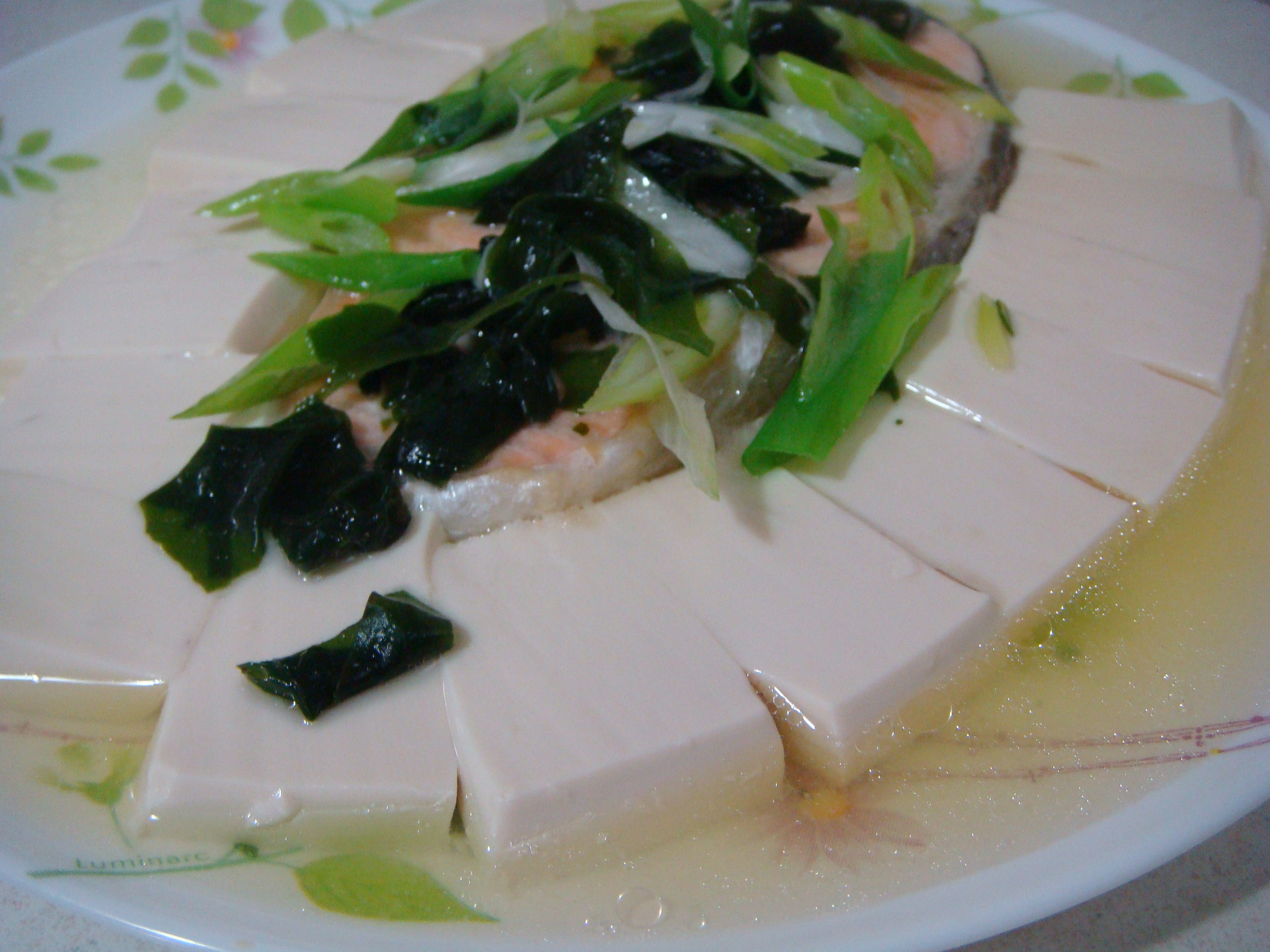 清蒸味噌鮭魚豆腐