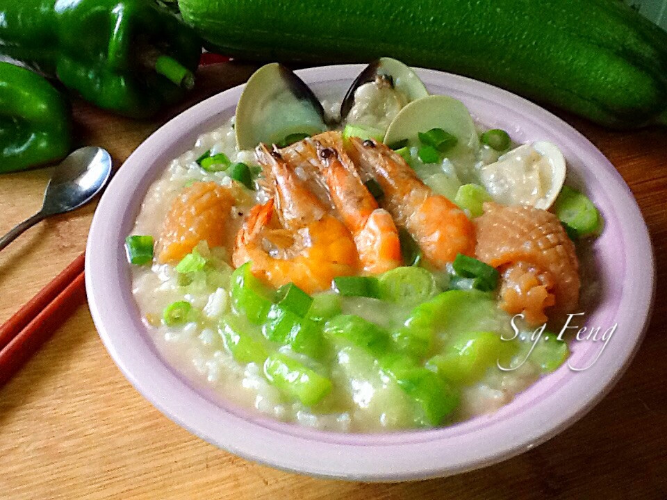絲瓜海鮮粥