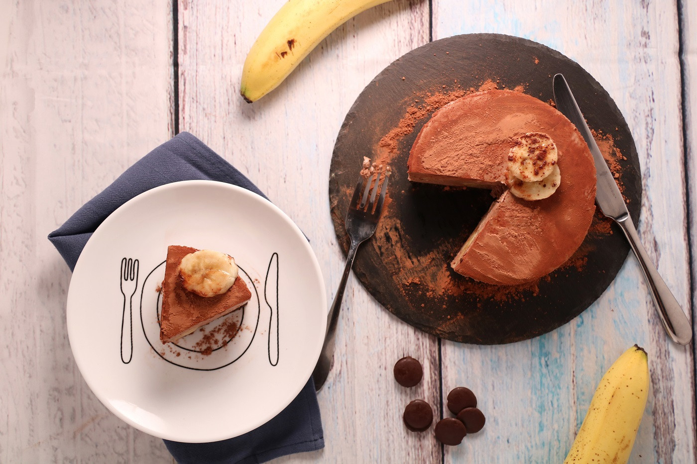 Butter . Flour & Me 爱的心灵之约: 巧克力香蕉蛋糕卷（Chocolate Banana Roll Cake）