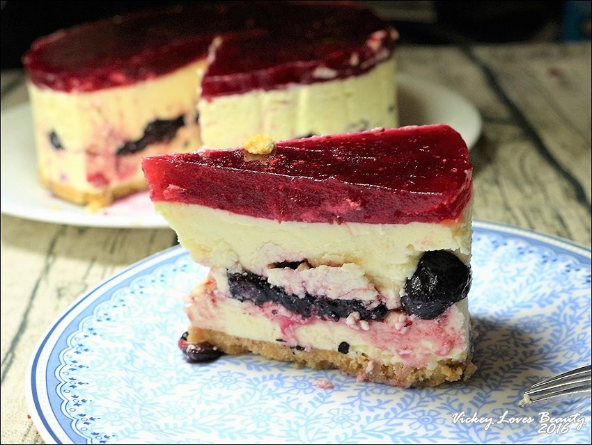 蔓越莓果凍藍莓夾心芝士蛋糕