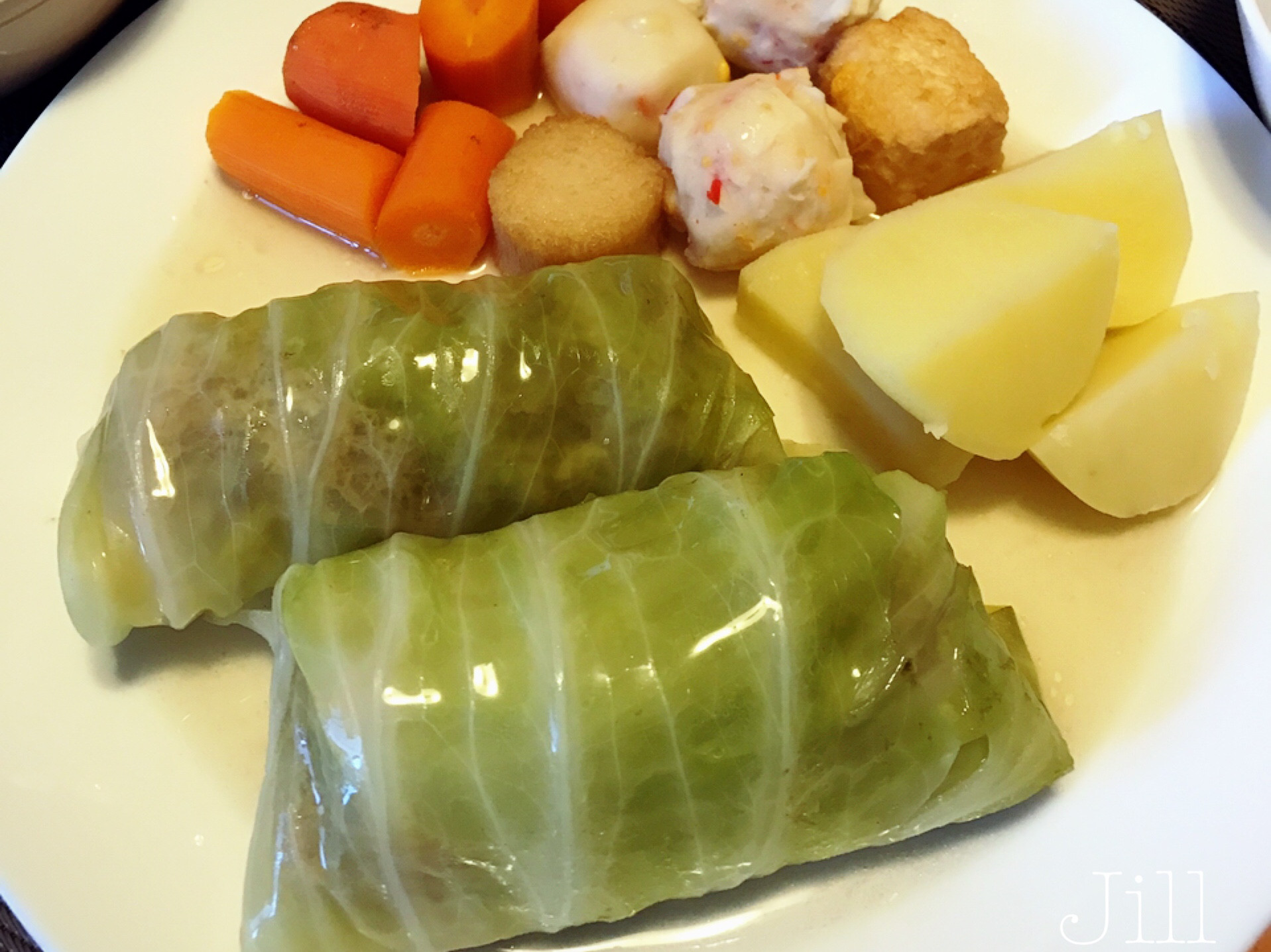 高麗菜捲&柴魚口味燉煮蔬菜