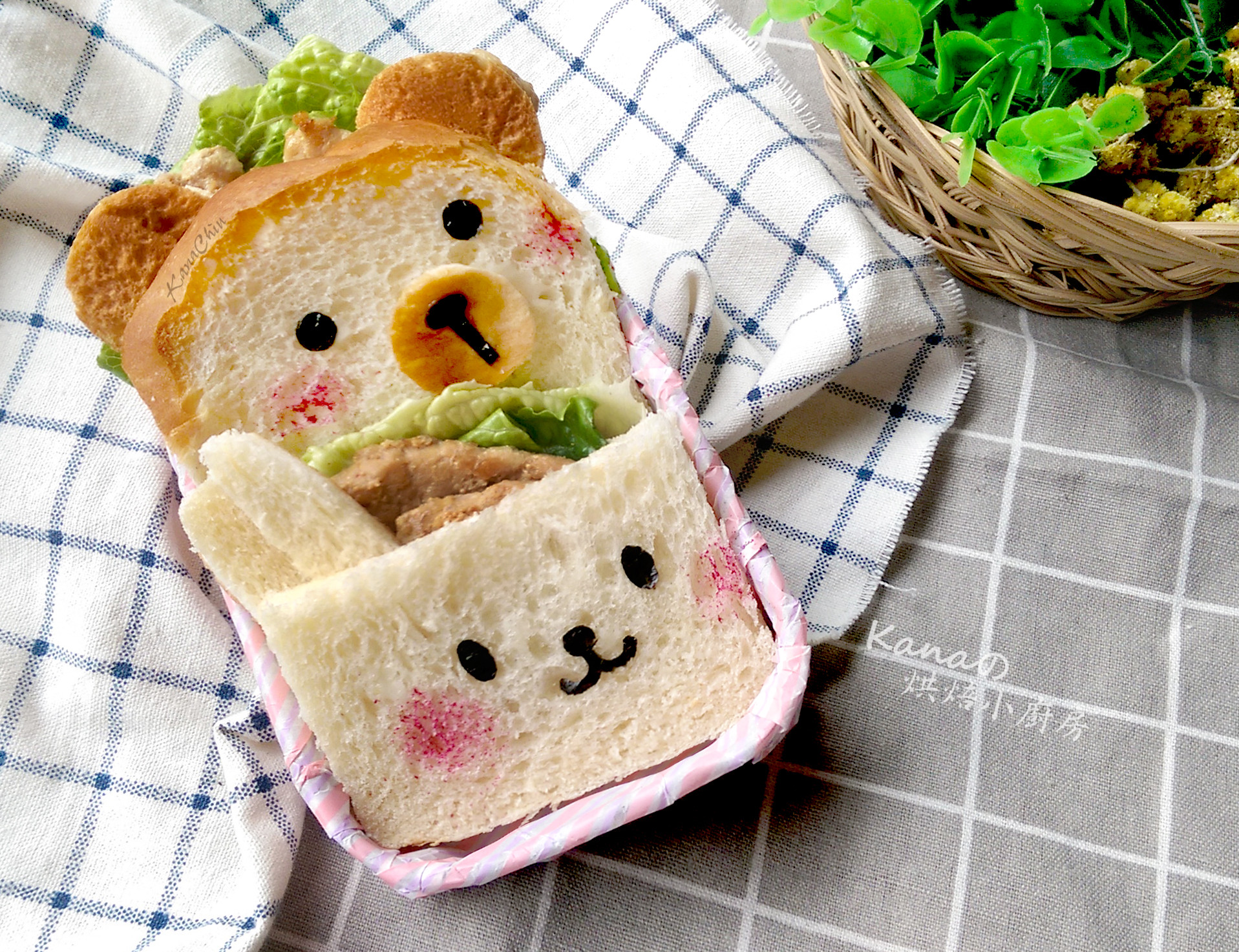 熊熊與兔兔口袋三明治