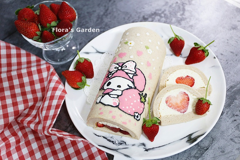 彩繪蛋糕完美繪圖的秘訣~草莓美樂蒂
