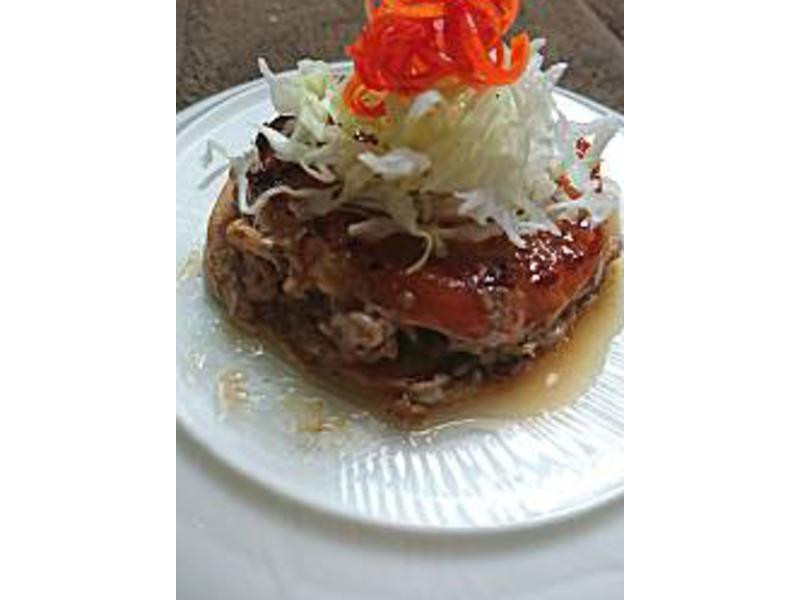 乾煎硬柿汉堡肉