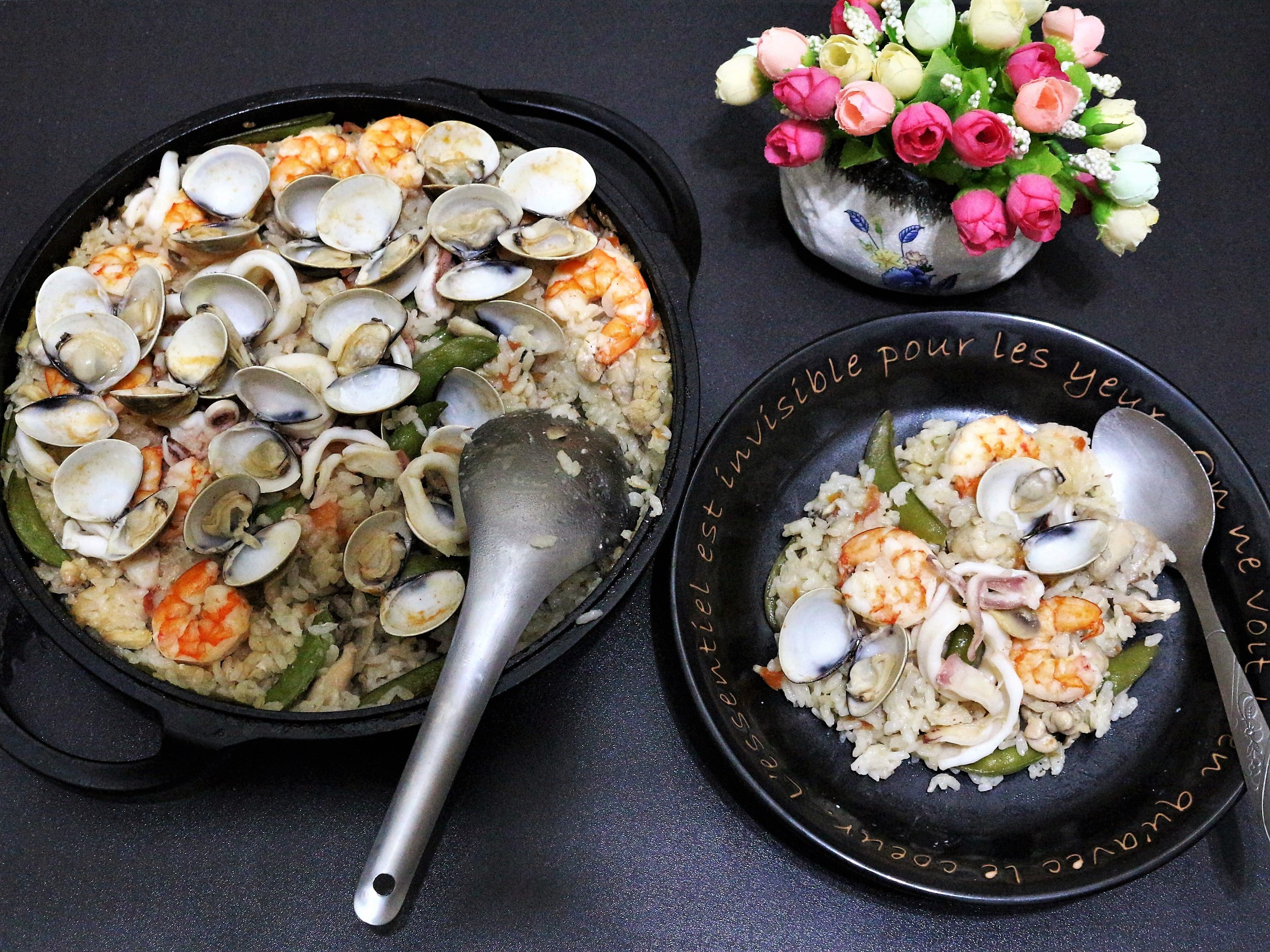 鑄鐵鍋料理：海鮮燉飯 & 自製海鮮高湯