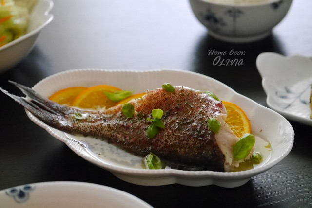 電鍋小廚娘❤橙汁蒸魚