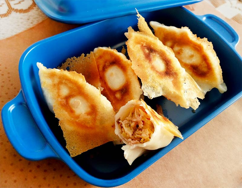 蘑菇醬香豆皮餃