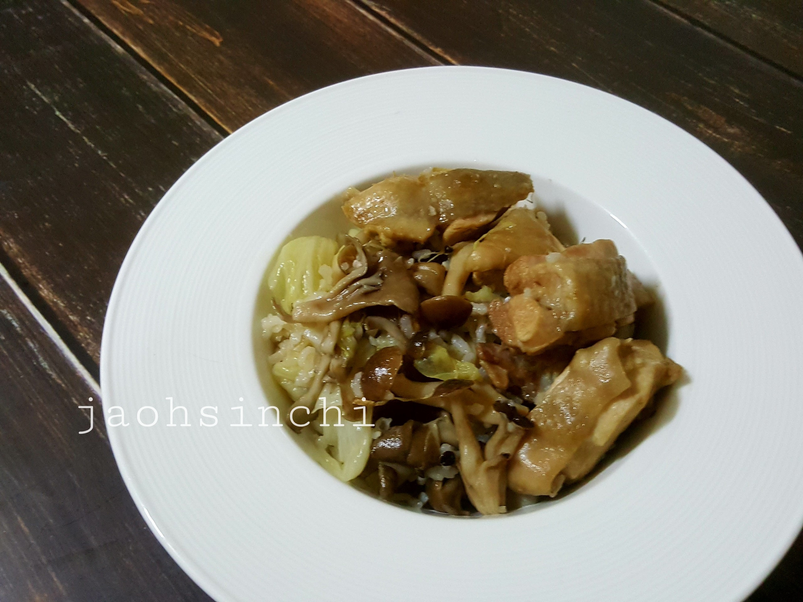 🍄麻油菇菇雞炊飯🐣