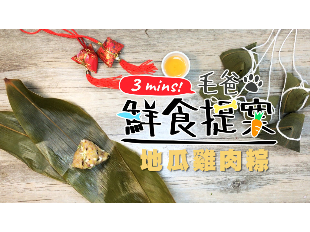 【毛爸鮮食】地瓜雞肉粽 (寵物料理)