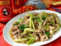 蠔油蒜苗炒肉絲