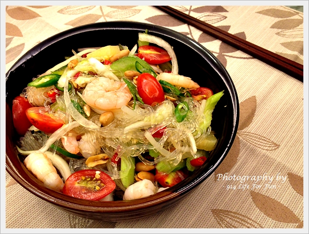 泰式冬粉沙拉 。Thai Bean Noodle Salad