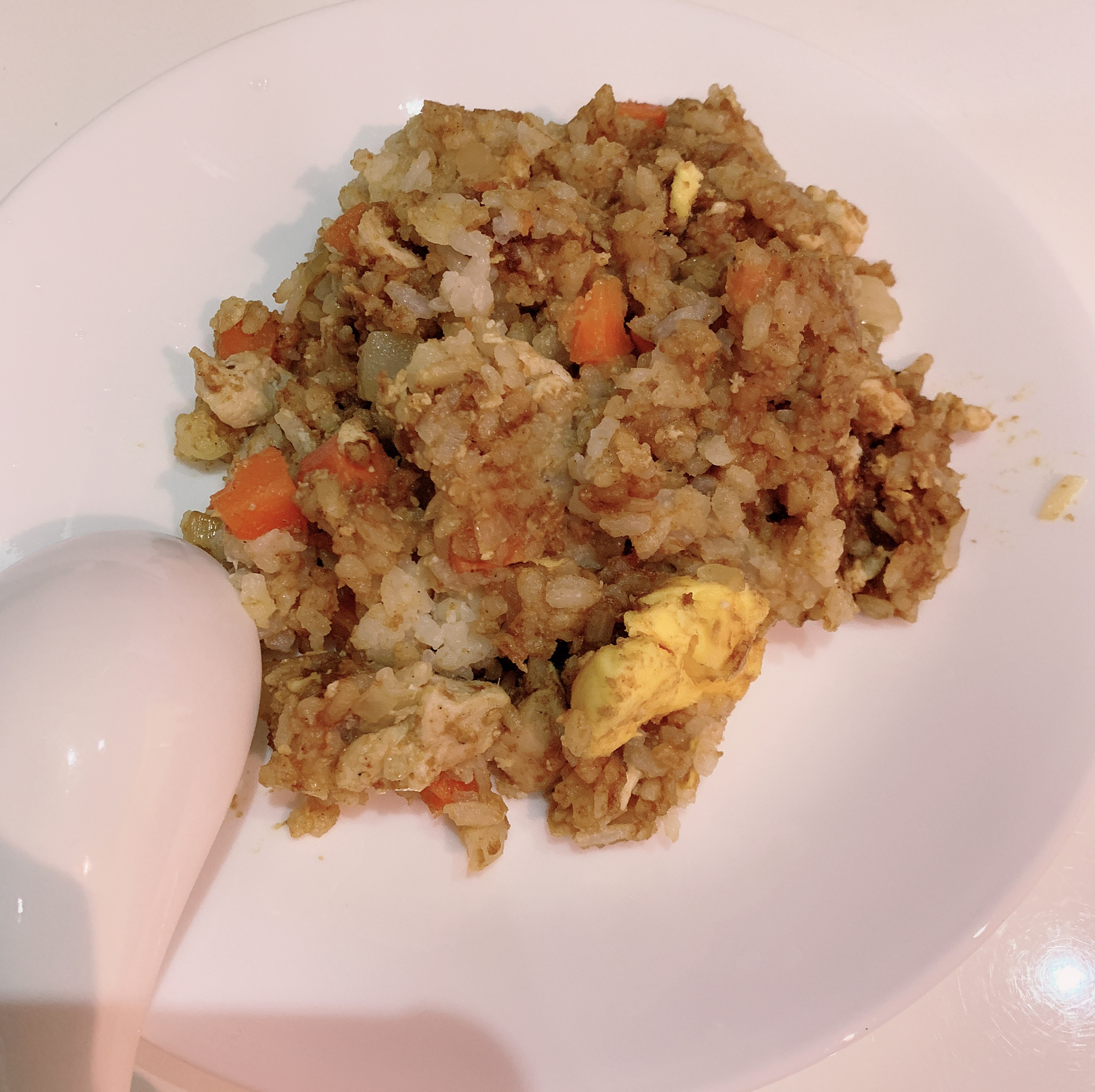 鮮奶雞胸肉腿肉咖哩蘿蔔碎洋蔥燉飯-電鍋版