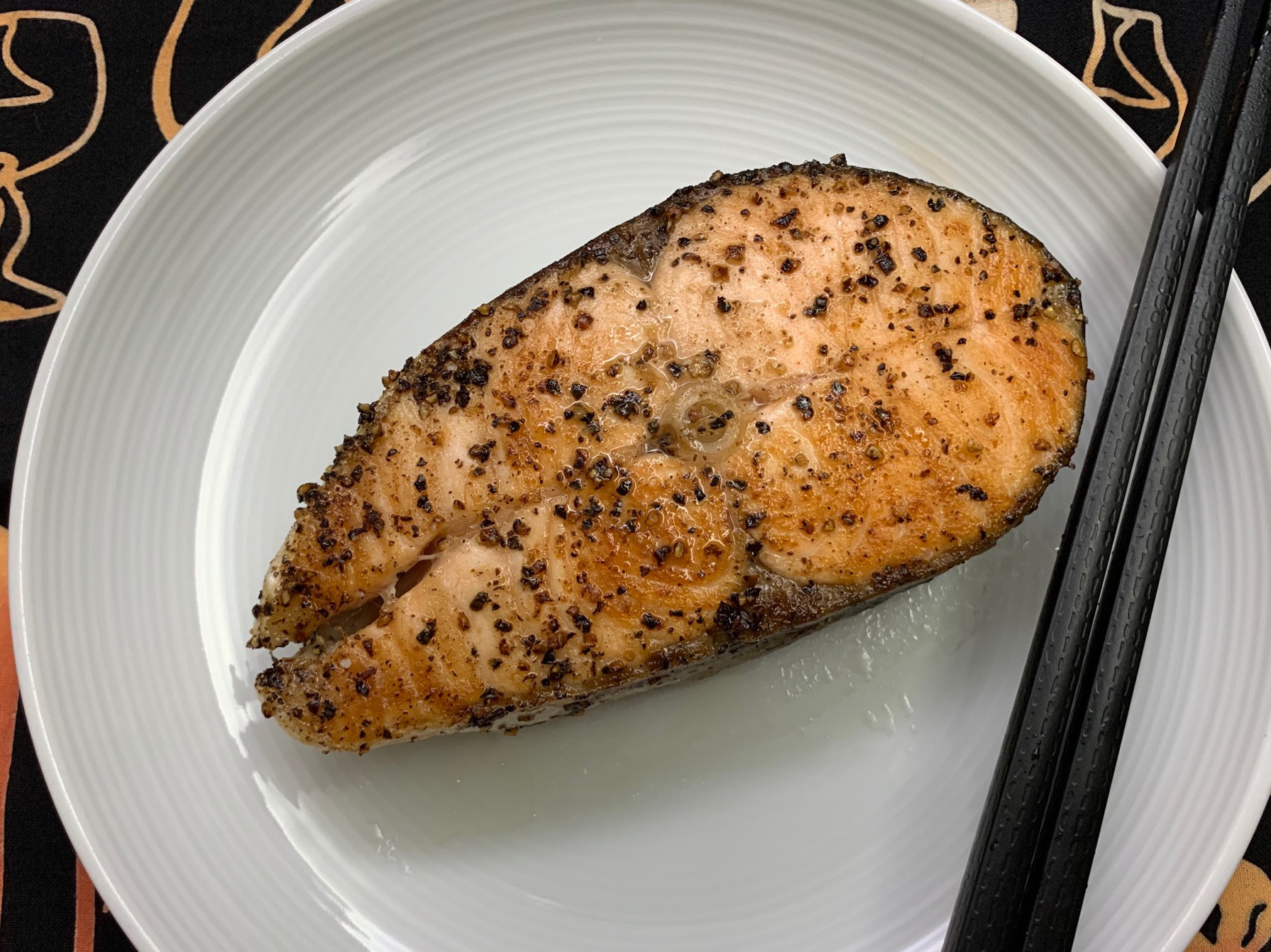 お弁当-191021-煎蒸鮭魚