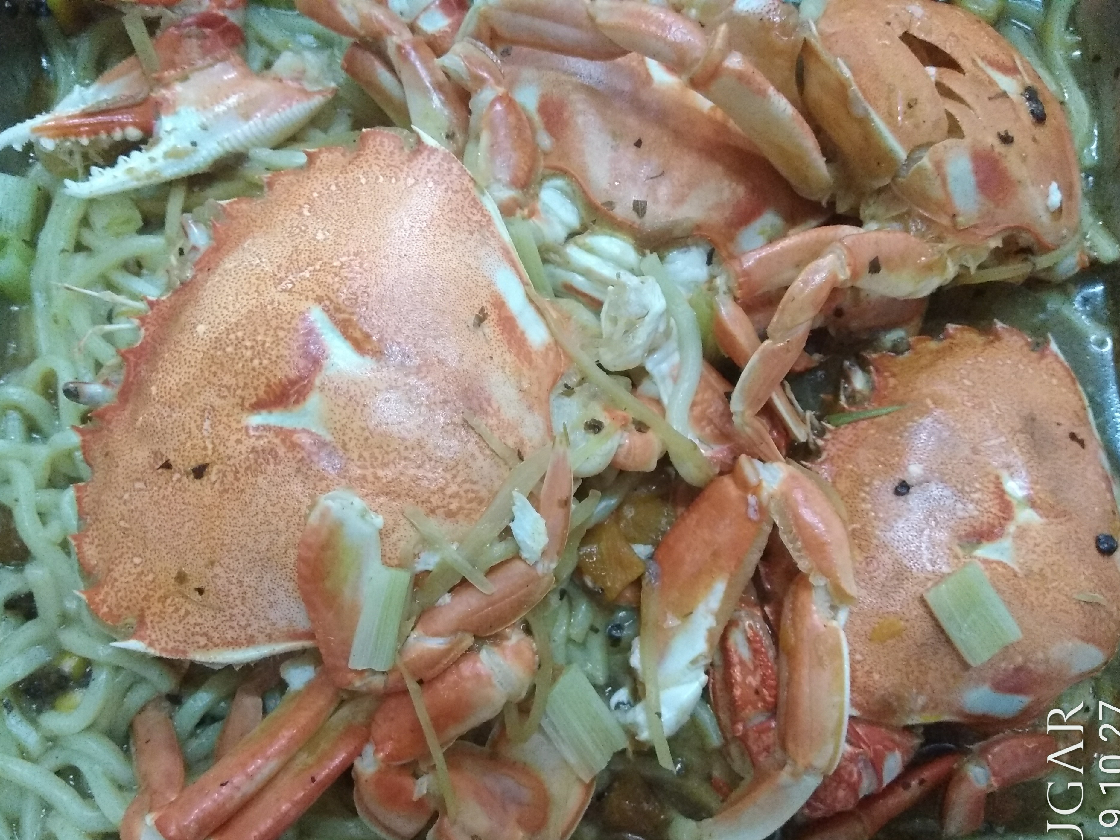 蒸鐵板麵螃蟹