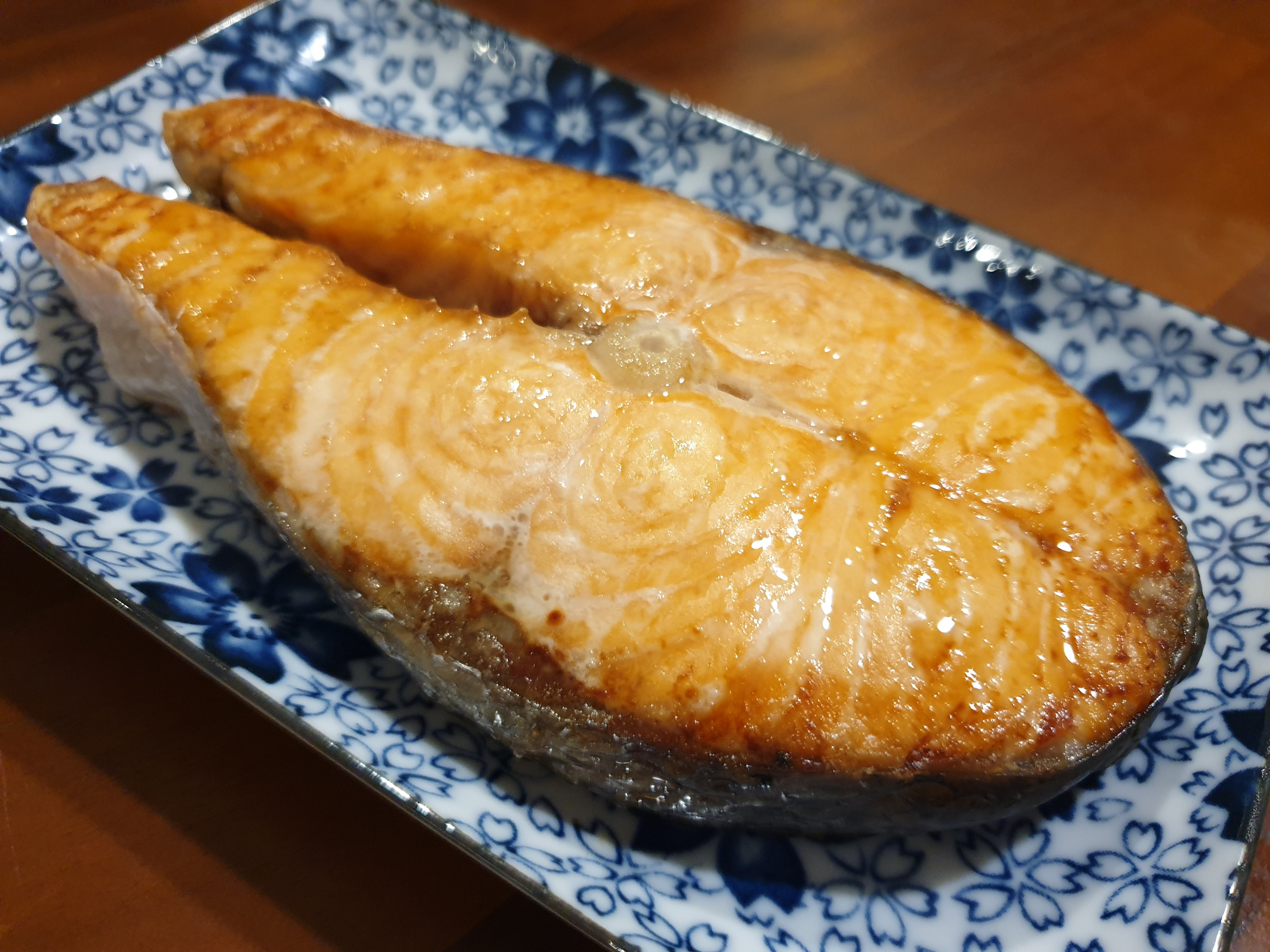 水波爐料理~烤鮭魚