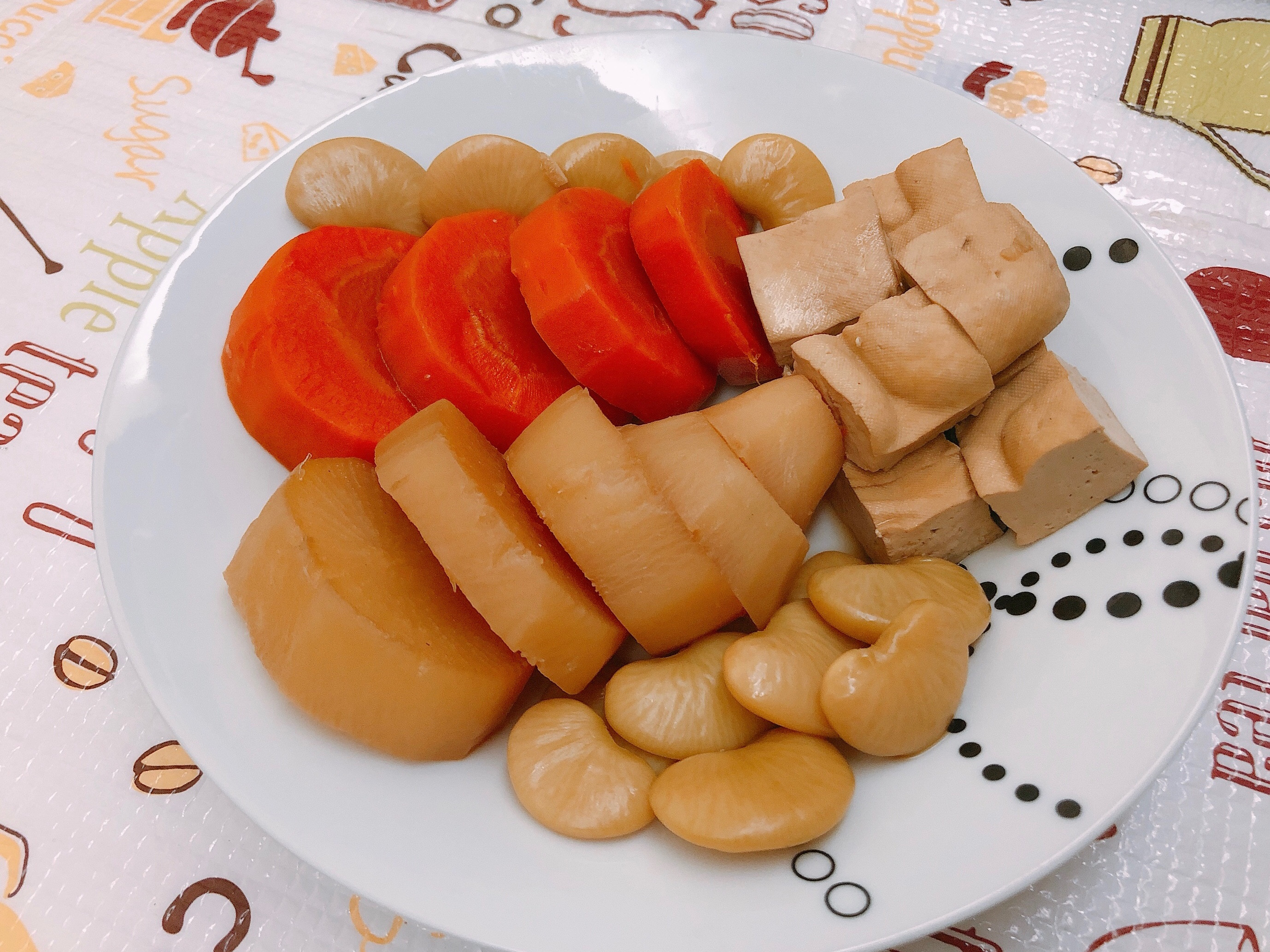 清滷蘿蔔黃帝豆、豆干料理
