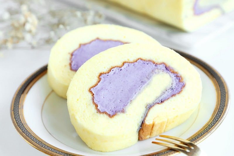 港式蛋糕粉應用 抹茶瑞士卷/紫薯瑞士卷