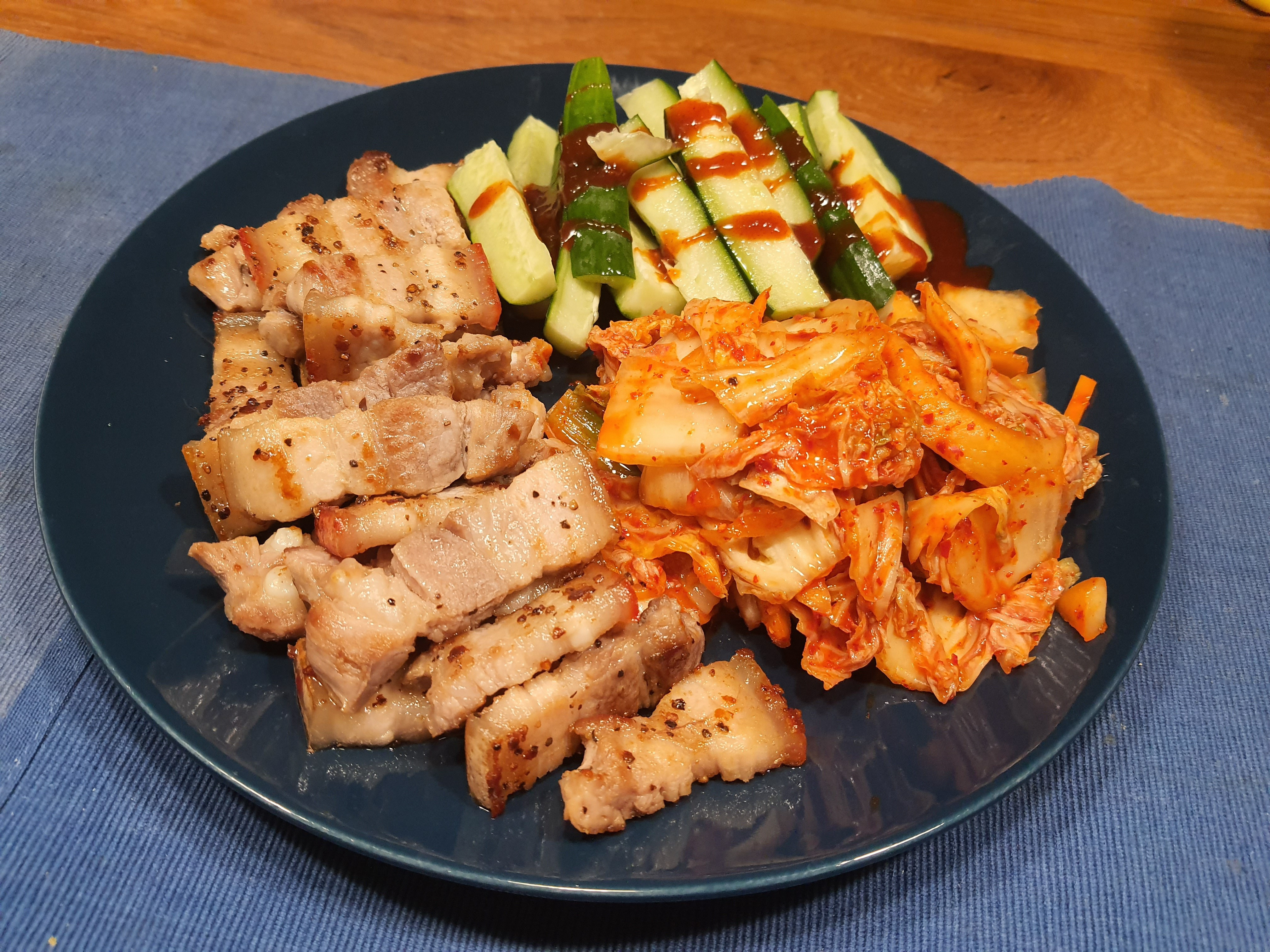 韓式烤豬五花拼盤