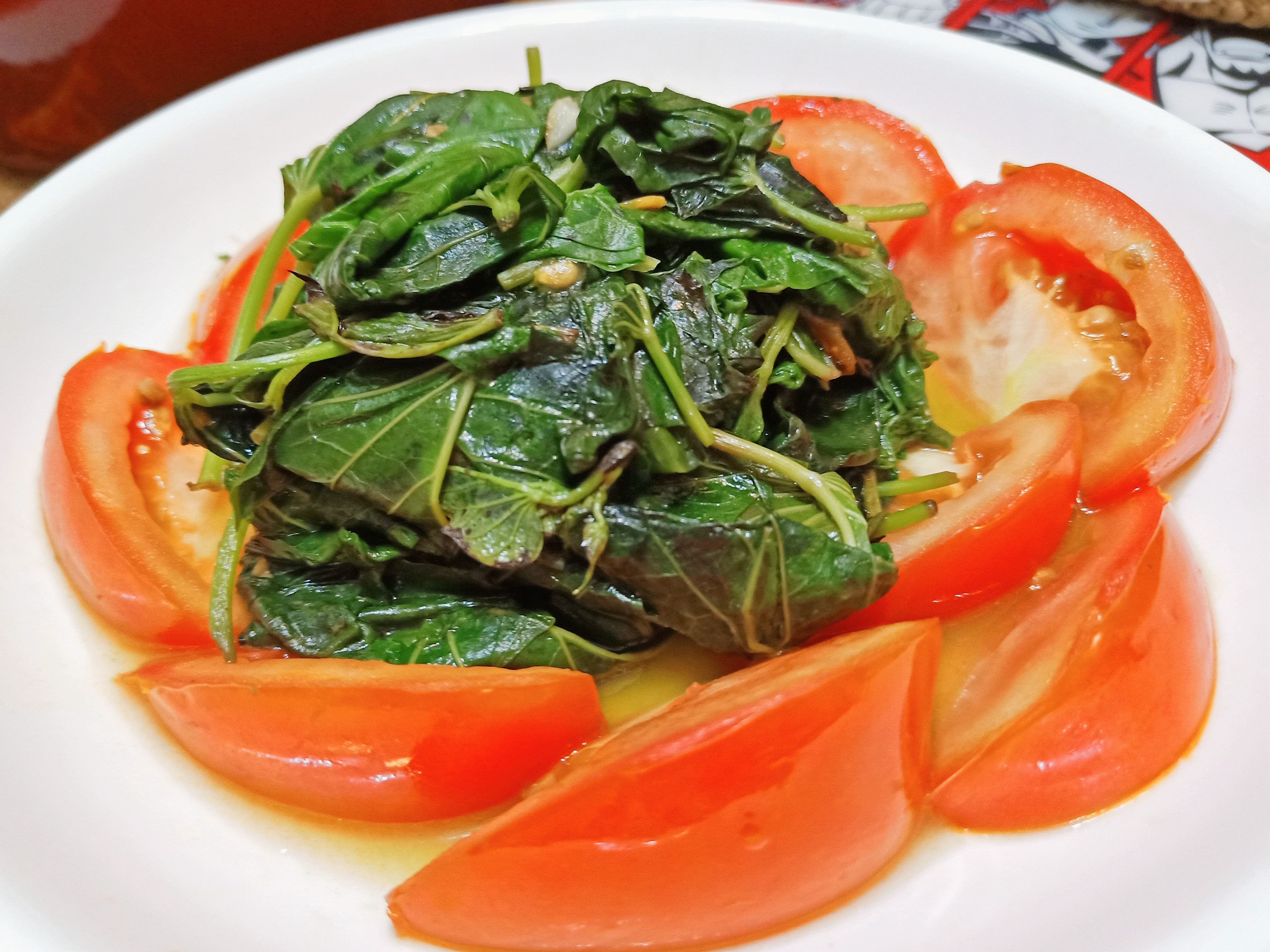 簡單健康料理~番茄地瓜葉~低卡減重減脂餐
