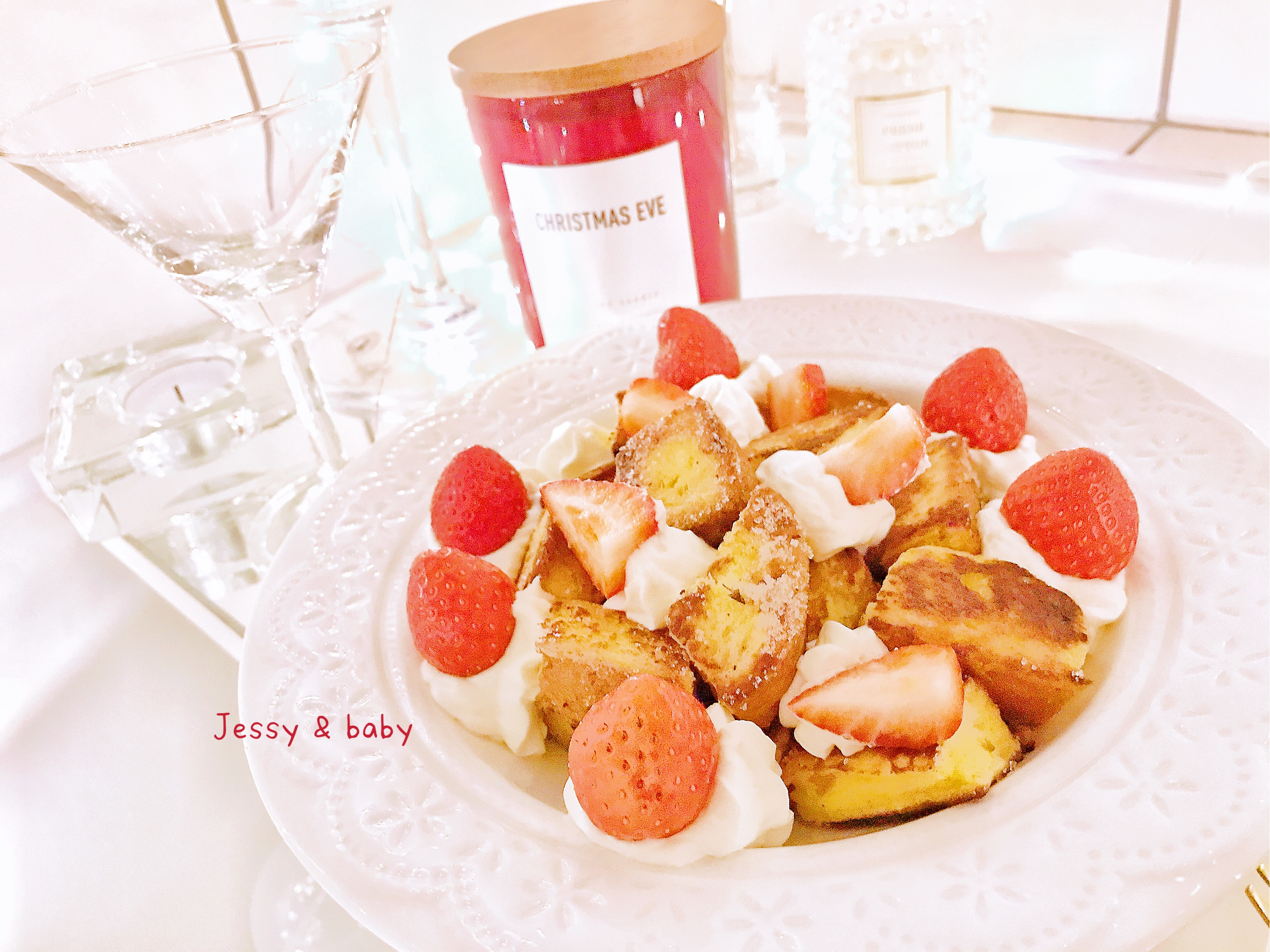 草莓鮮奶油蜜糖吐司 By Jessy Baby 愛料理