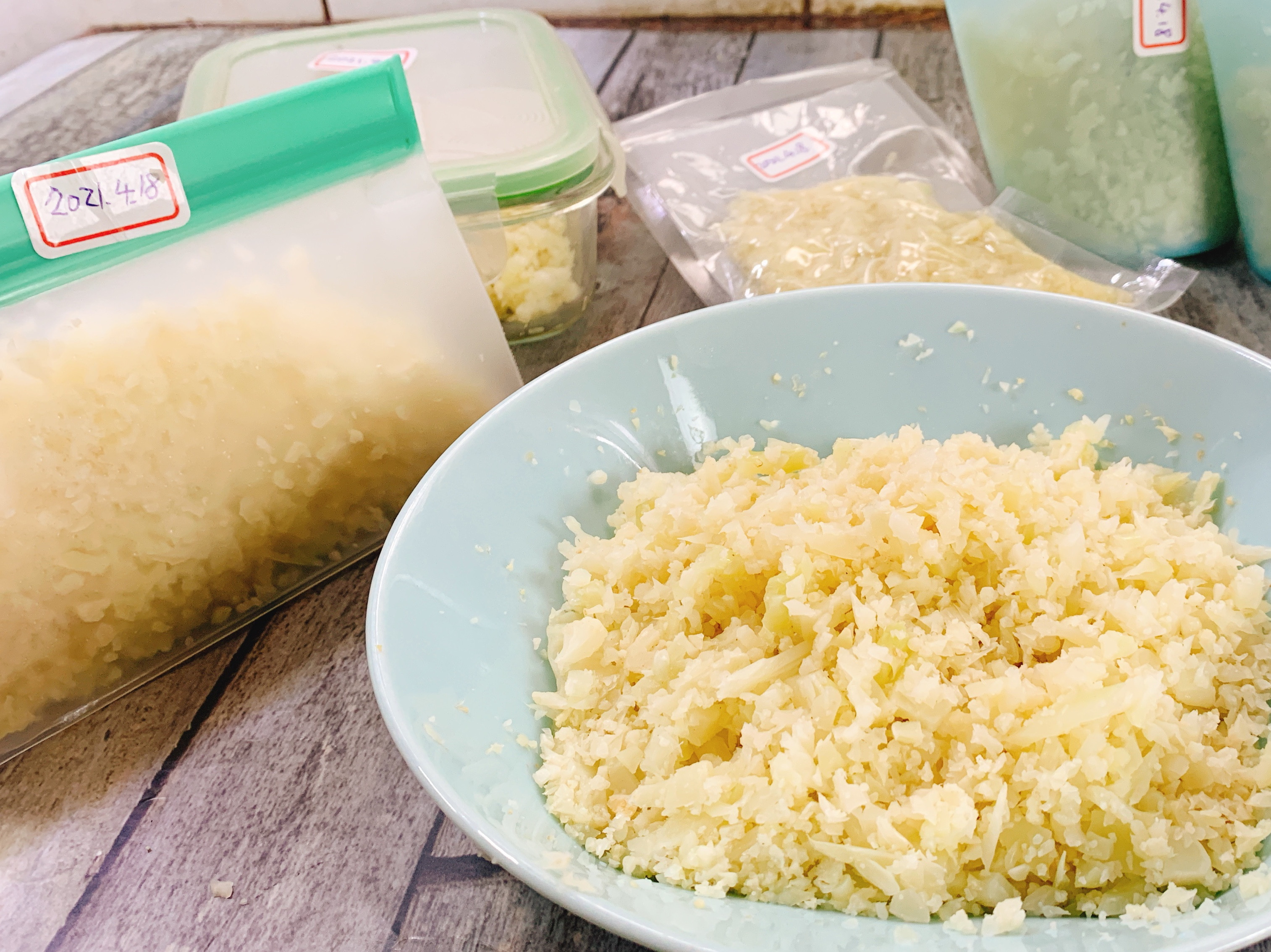 花椰菜米飯的備製與保存