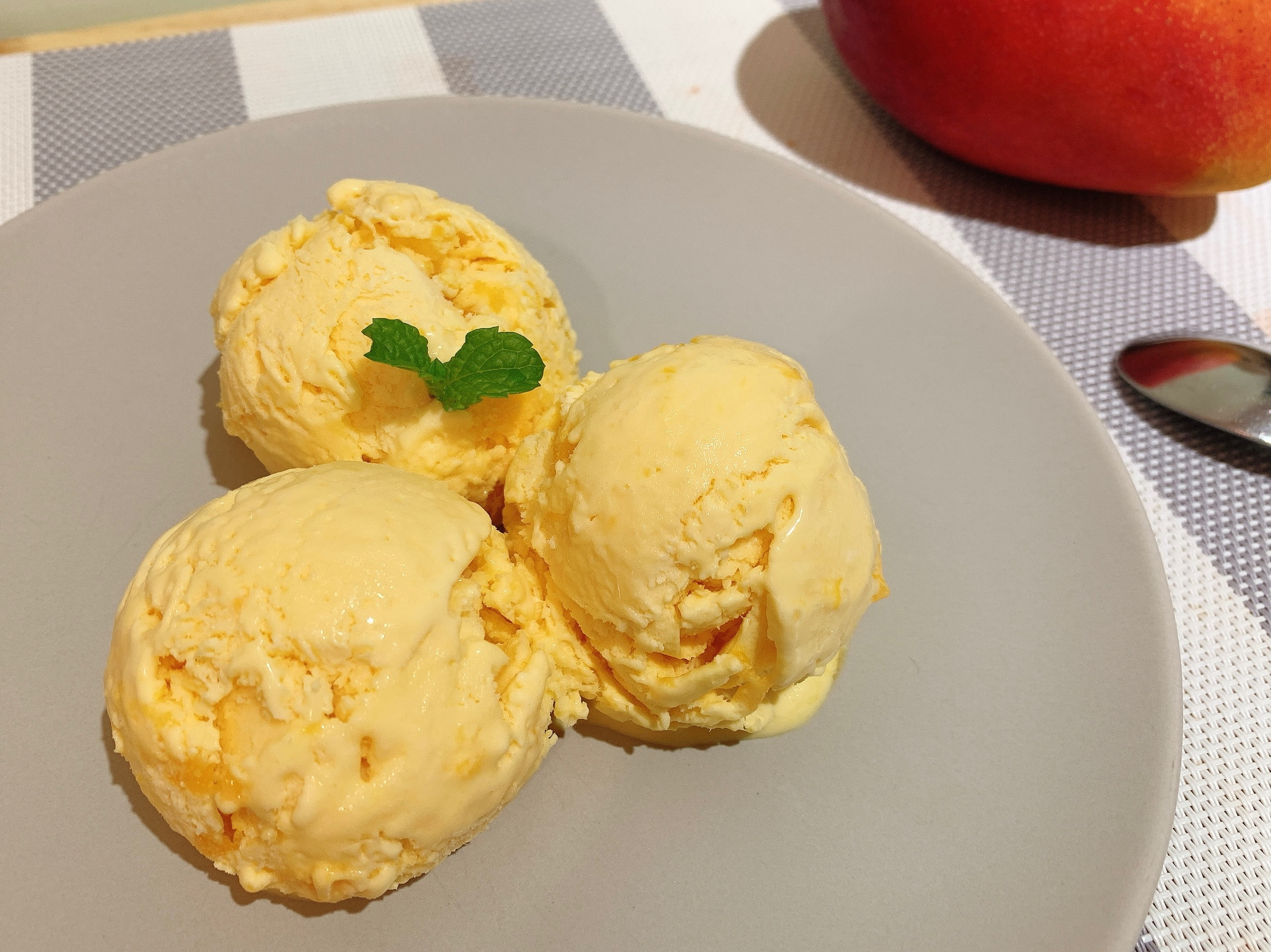 超芒芒果冰淇淋🥭3種材料，免冰淇淋機