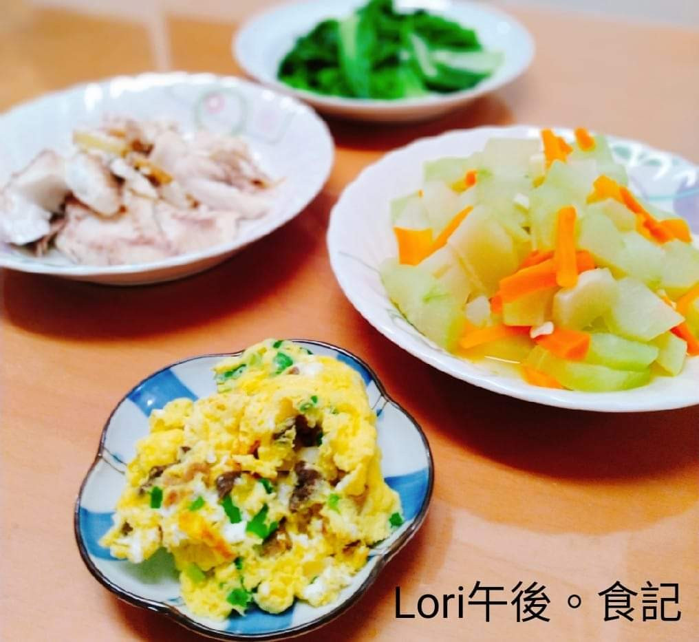 味增燒魚+清炒佛手瓜+菜脯蔥蛋