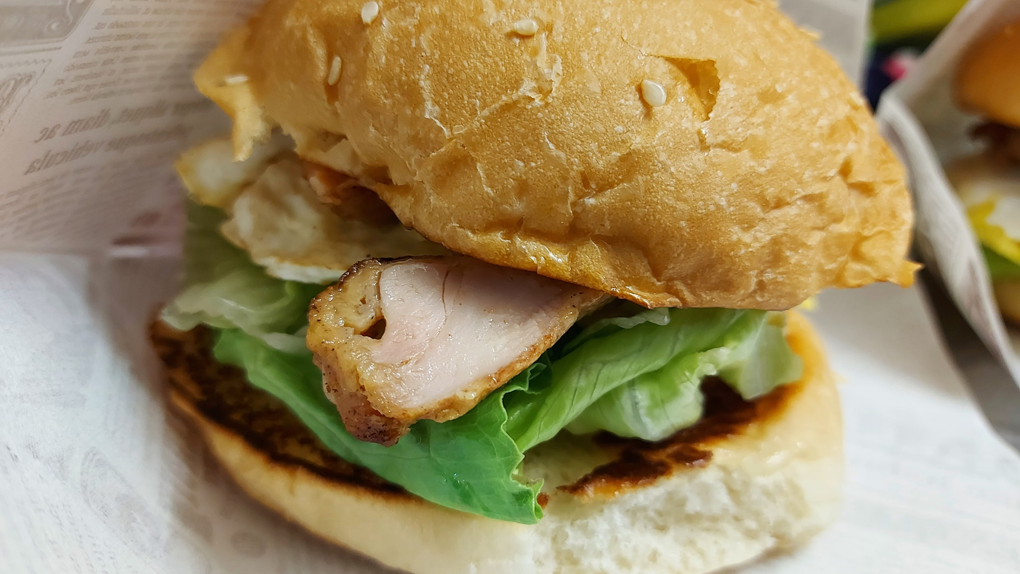 香煎雞腿漢堡/三明治