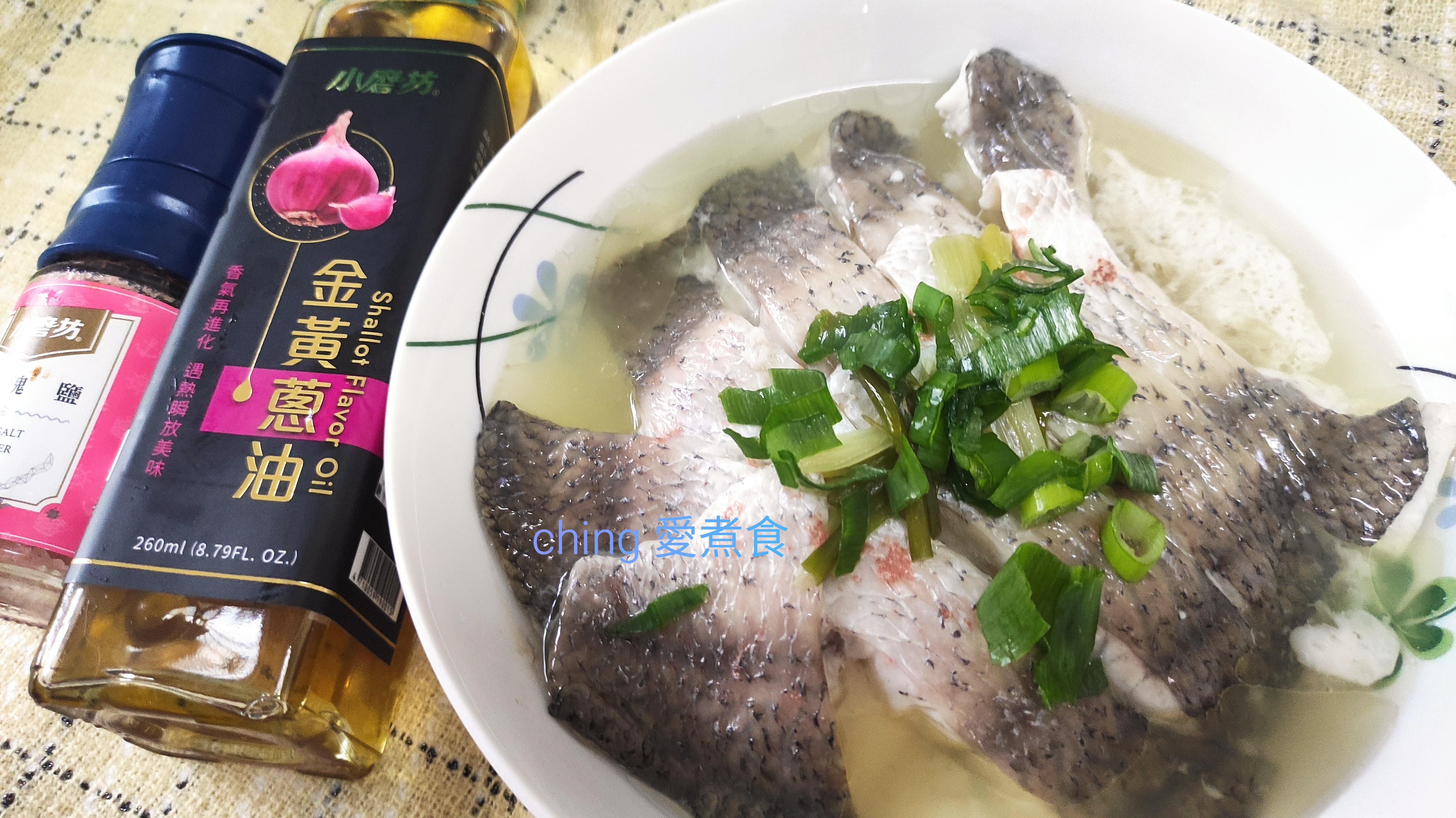 電鍋料理-清蒸蔥味鱸魚豆腐