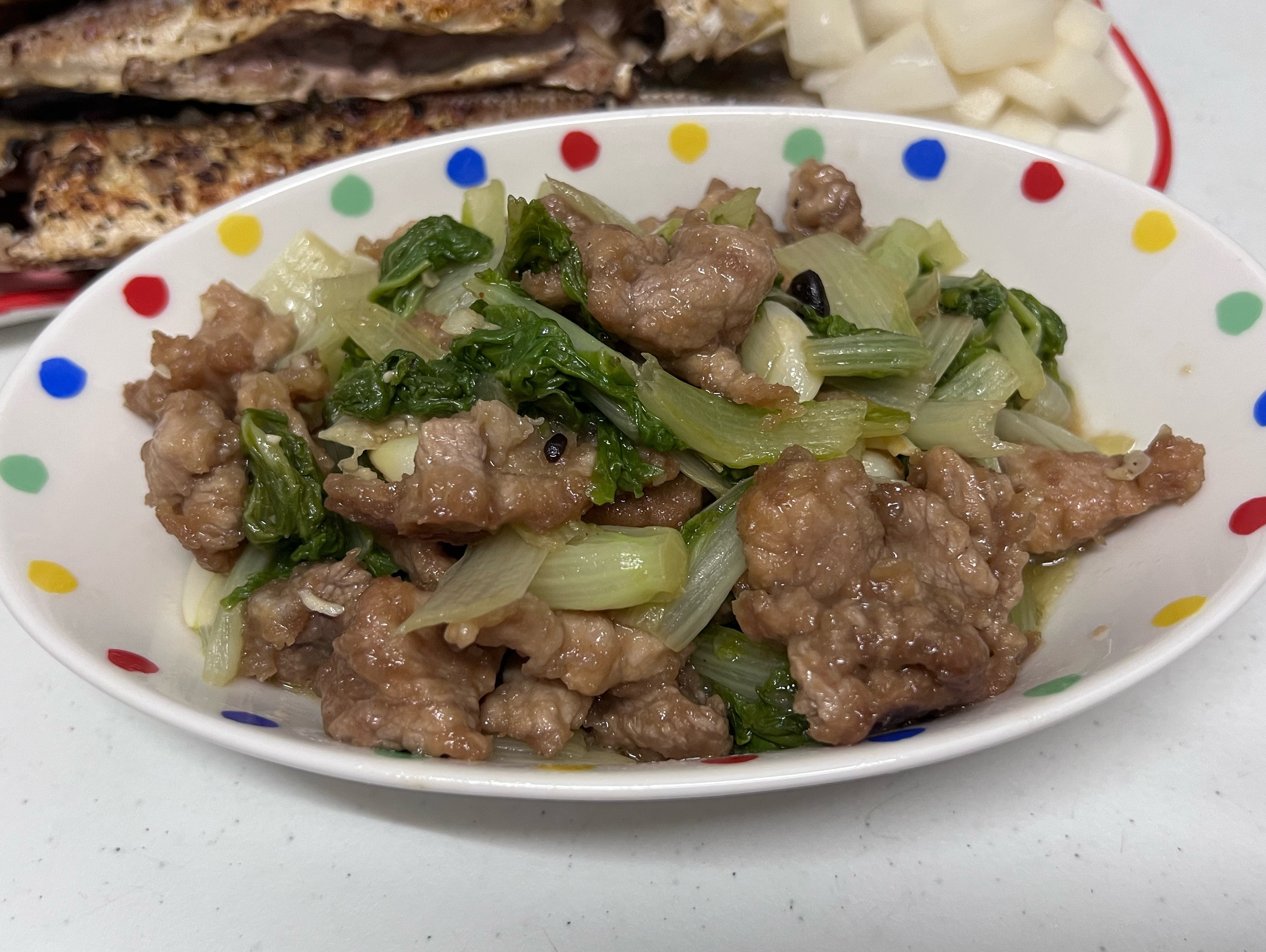 豆豉豬肉炒小白菜 台式家常