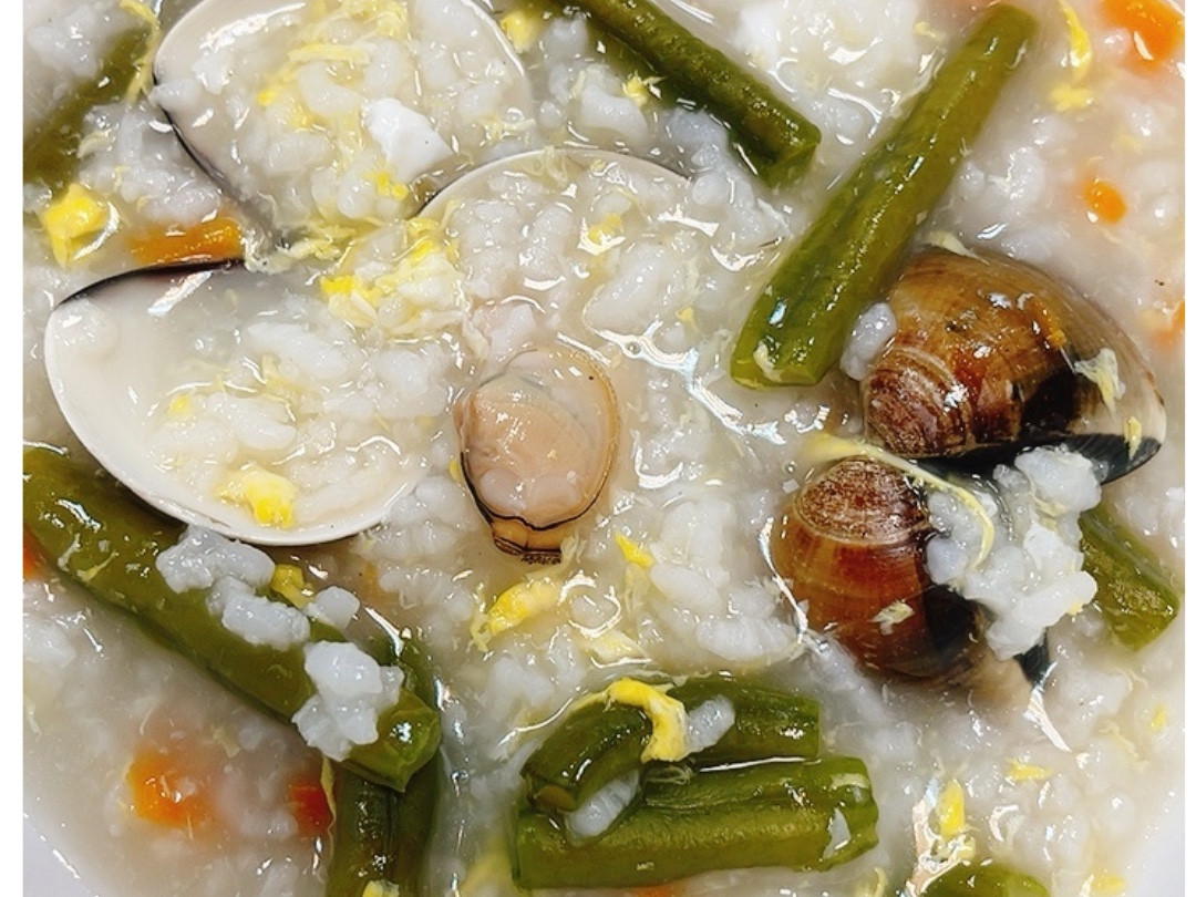 豆豆蛤蜊粥