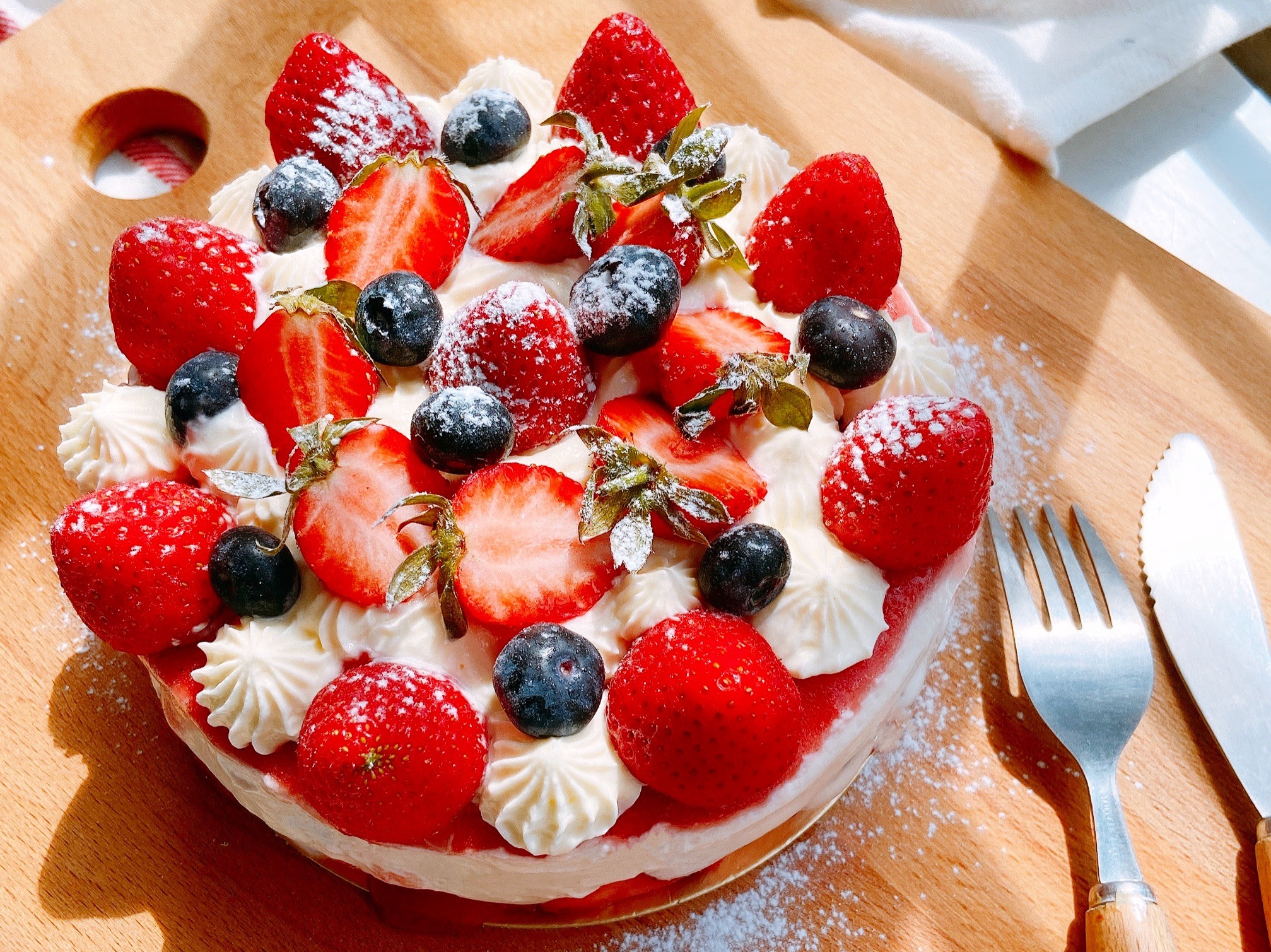 【Beautiful Cake】日系甜点蓝莓乳酪蛋糕，免烤箱制作简单_哔哩哔哩_bilibili