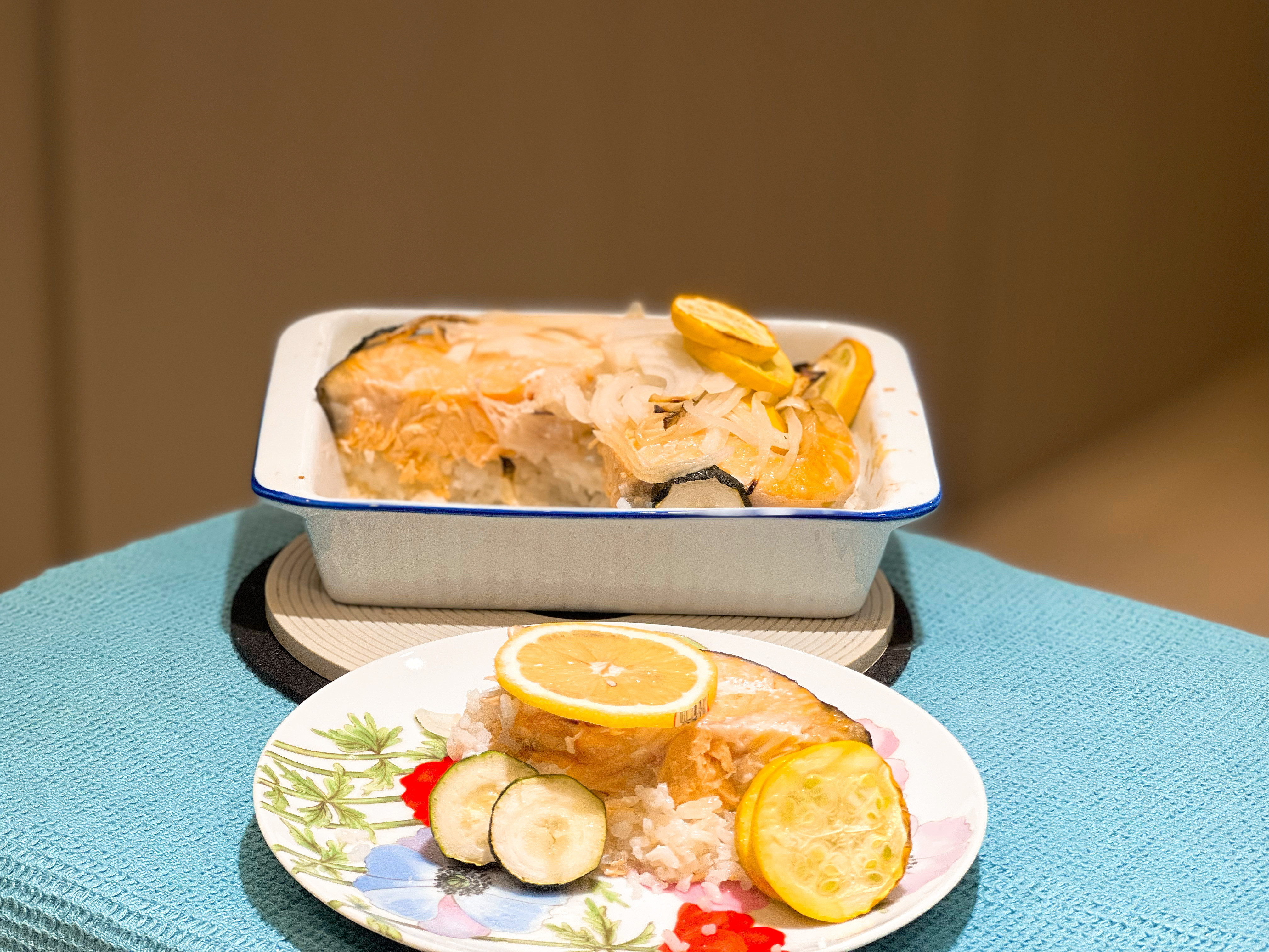 烤鮭魚+飯