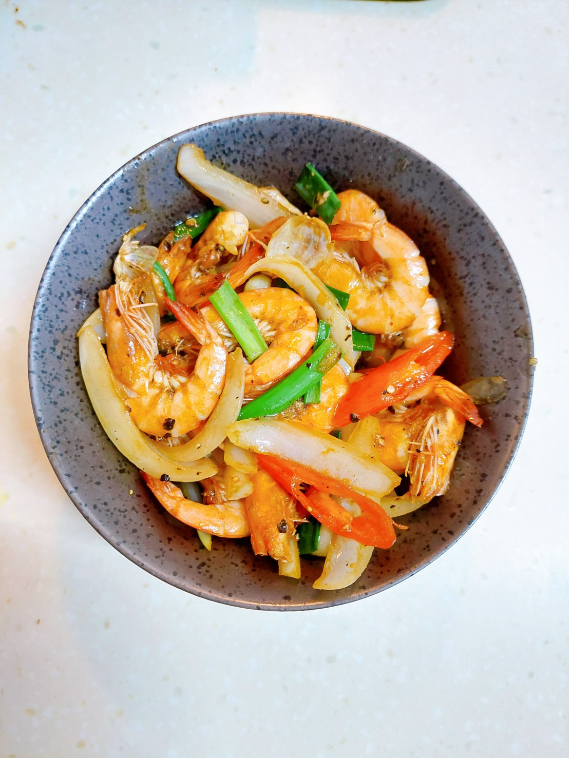 泰式胡椒蝦กุ้งผัดพริกไทย