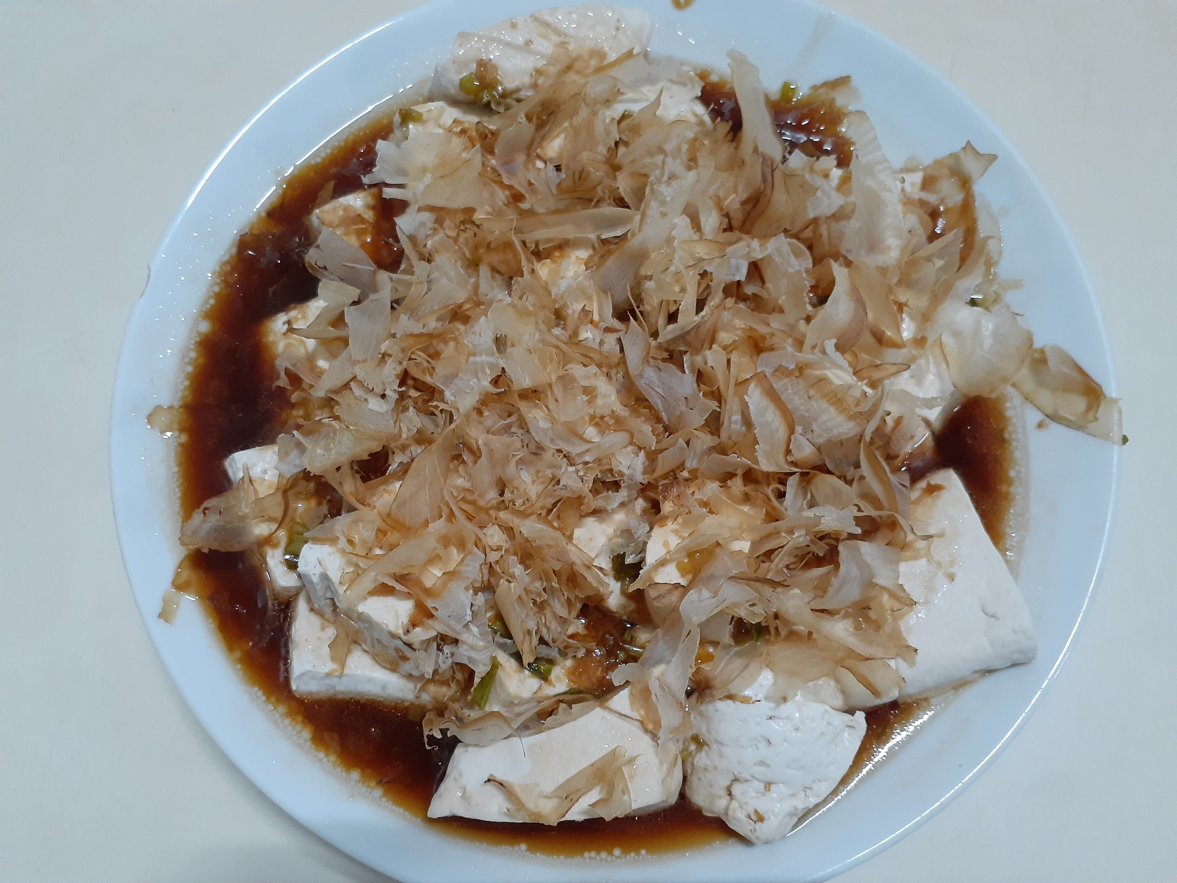 我的家常菜～涼拌柴魚片板豆腐
