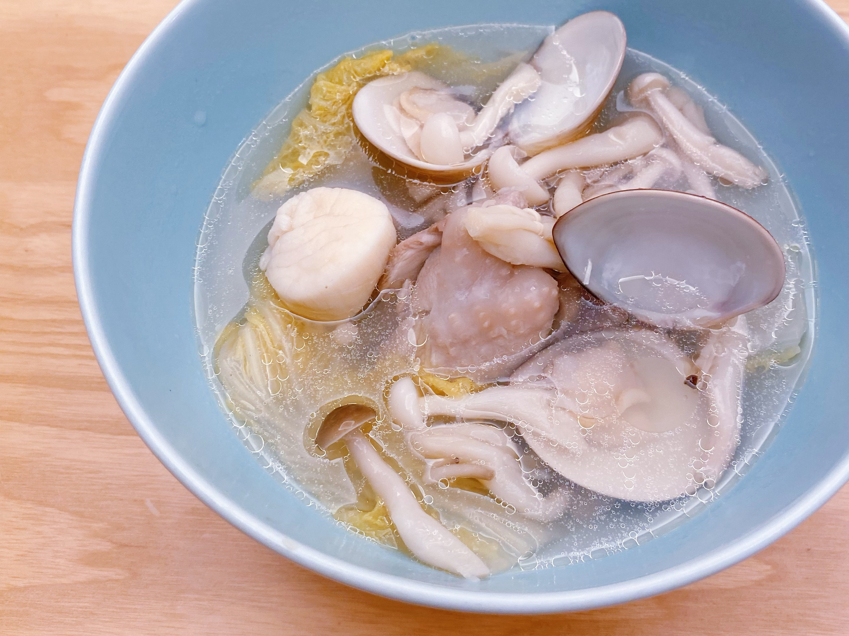 干貝蛤蜊雞湯-電鍋