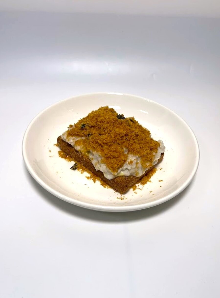 Low-carb recipe|taro meat floss toast