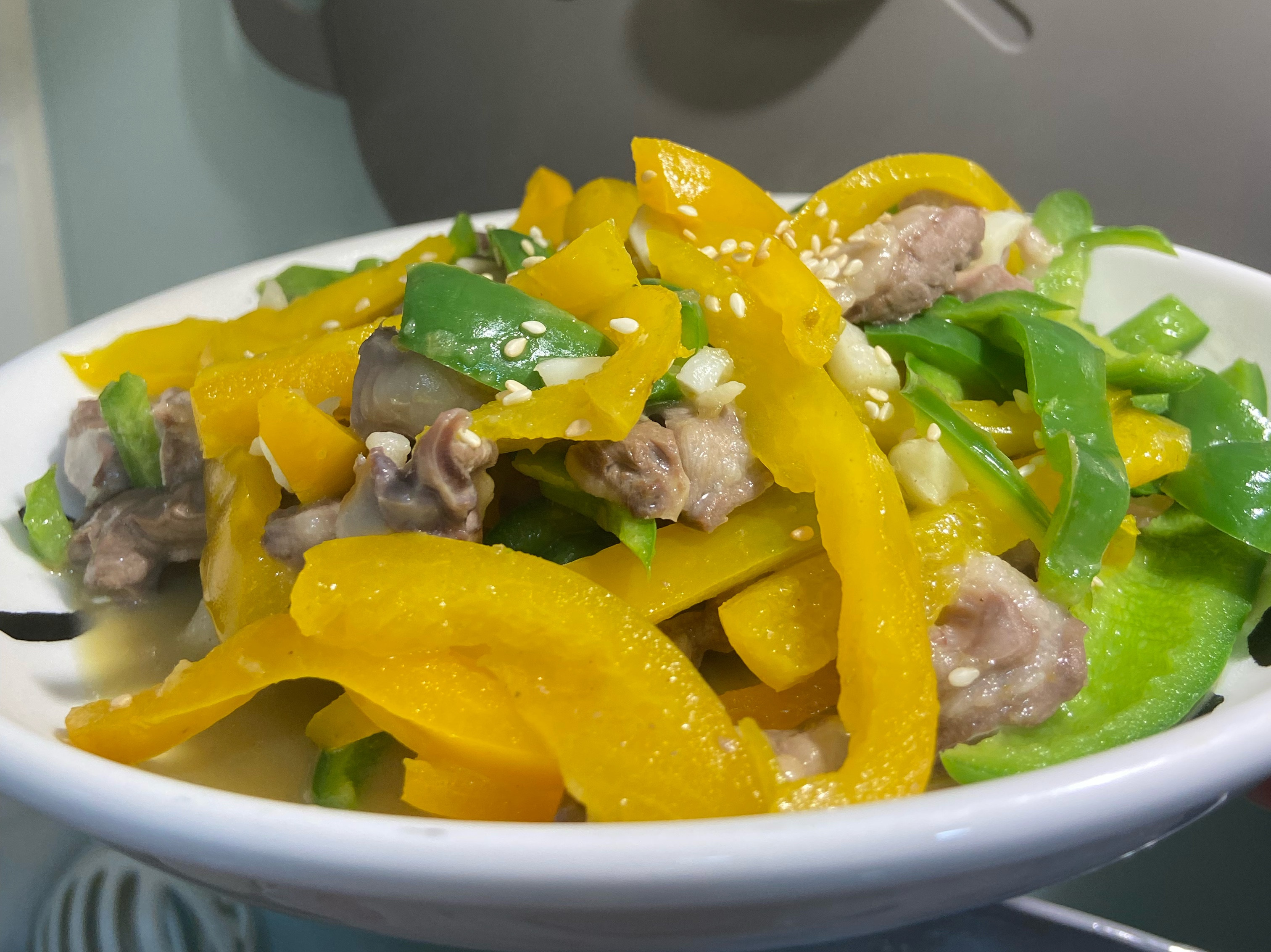 pork-heart-with-garlic-bell-pepper-by