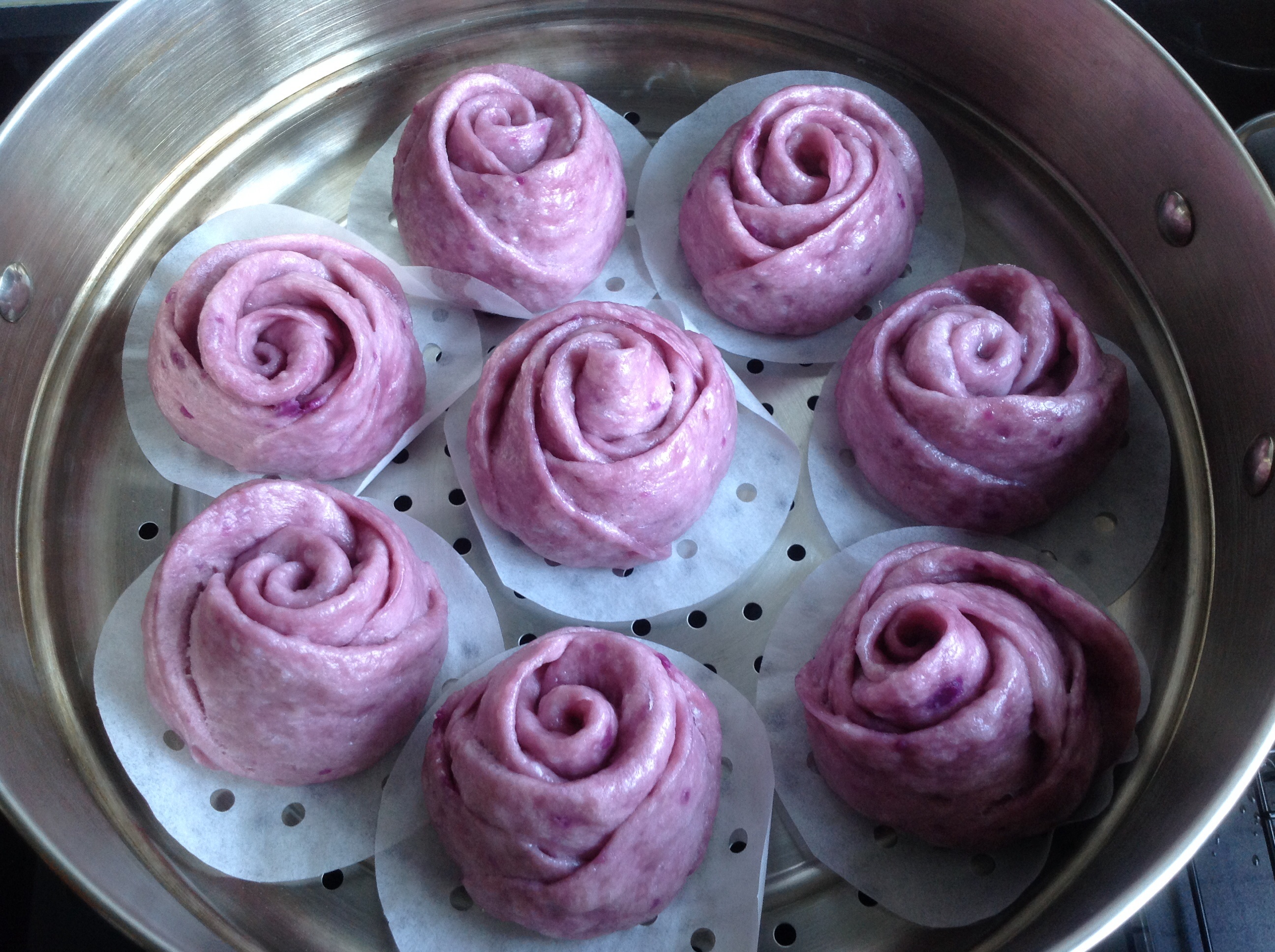 紫色玫瑰花饅頭