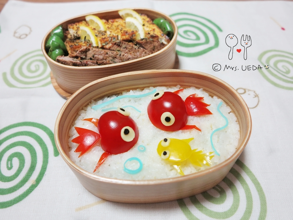 日式白色情人節金魚嫩牛排甜蜜便當 上田太太愛料理 By 日日 甜甜 愛料理