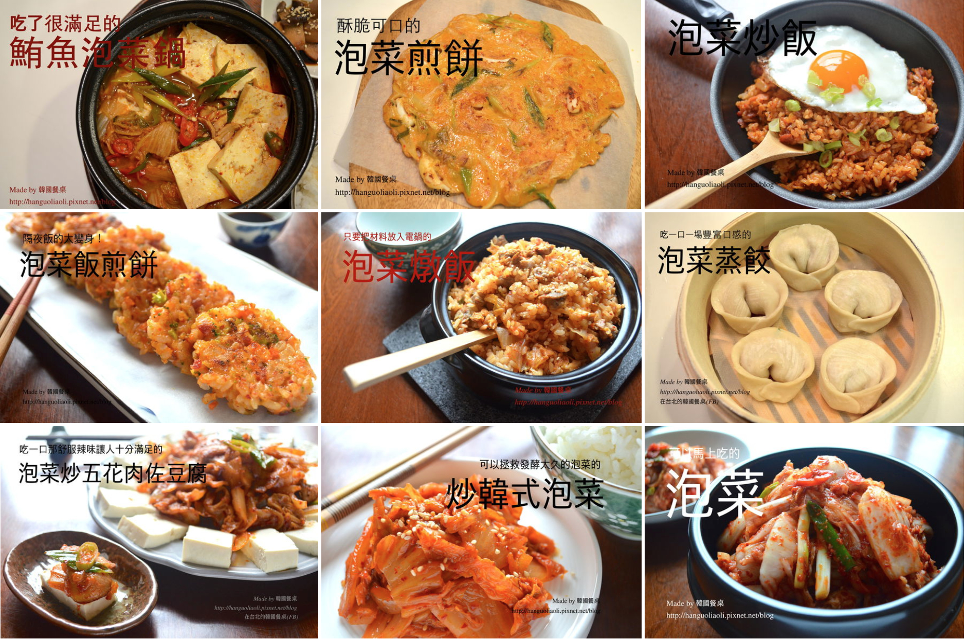 「用泡菜做的韓國菜食譜集」