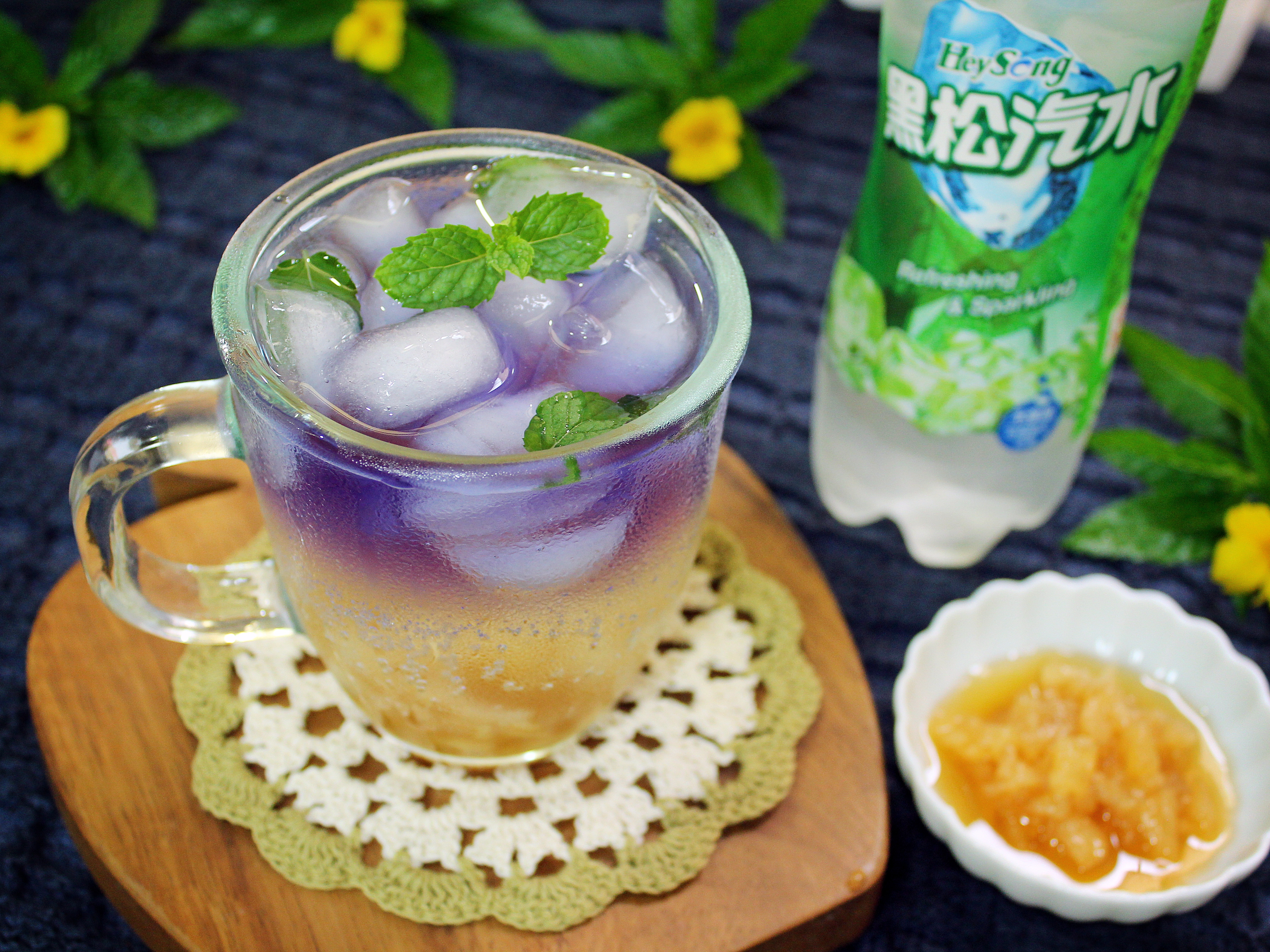 鳳梨蝶豆花氣泡飲 黑松汽水 By 小潔的廚房記事 愛料理