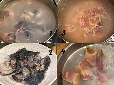 起滚水川烫乌骨鸡